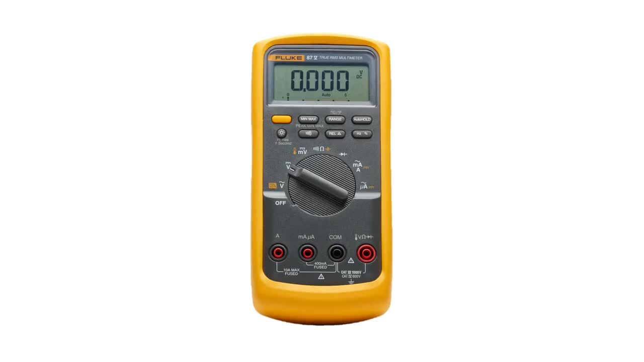 Fluke 87V/E2 Digital Multimeter with Industrial-Grade Test Leads - Professional Electrician Tool Kit for HVAC, Automotive & Electrical Troubleshooting