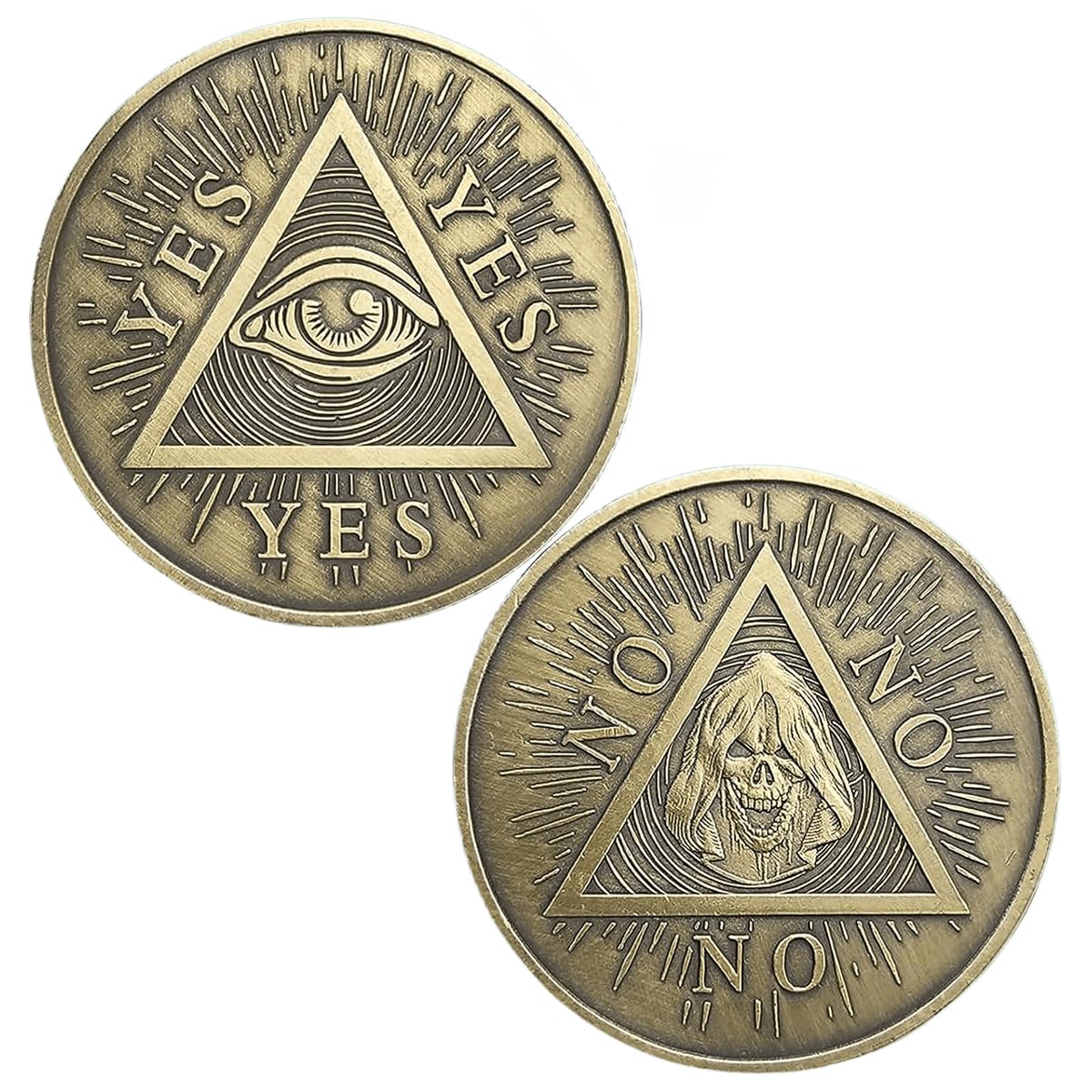 Yes No Decision Maker Coin - Flip for Answers, Fun Challenge & Divination Tool - Perfect for Games, Parties, and Decision Making