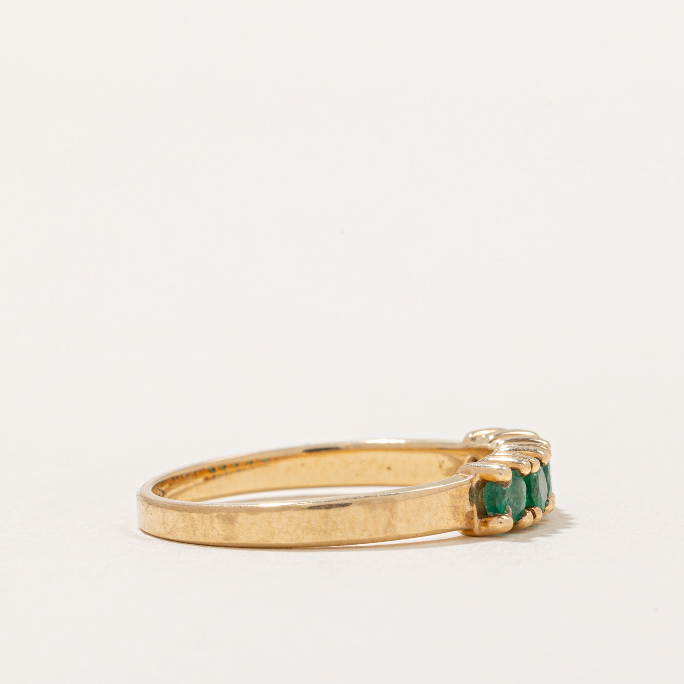 0.25ctw Five Stone Emerald Ring - Size 6.25 - Elegant Green Gemstone Jewelry for Women - Perfect for Engagement, Anniversary & Special Occasions