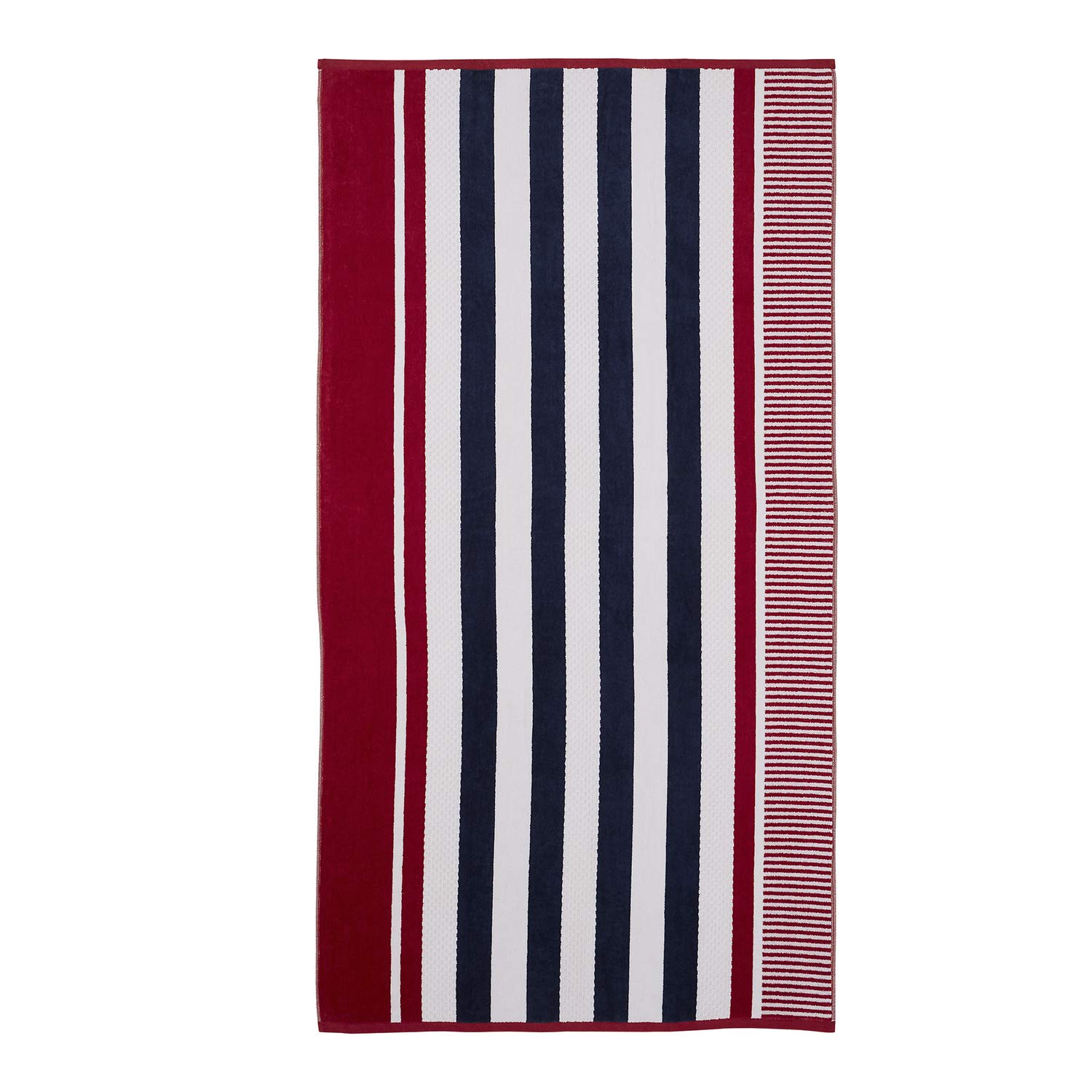 Premium Oversized 2-Piece Beach Towel Set - Ultra Soft Quick Dry Cotton Striped Towels for Adults & Kids (34