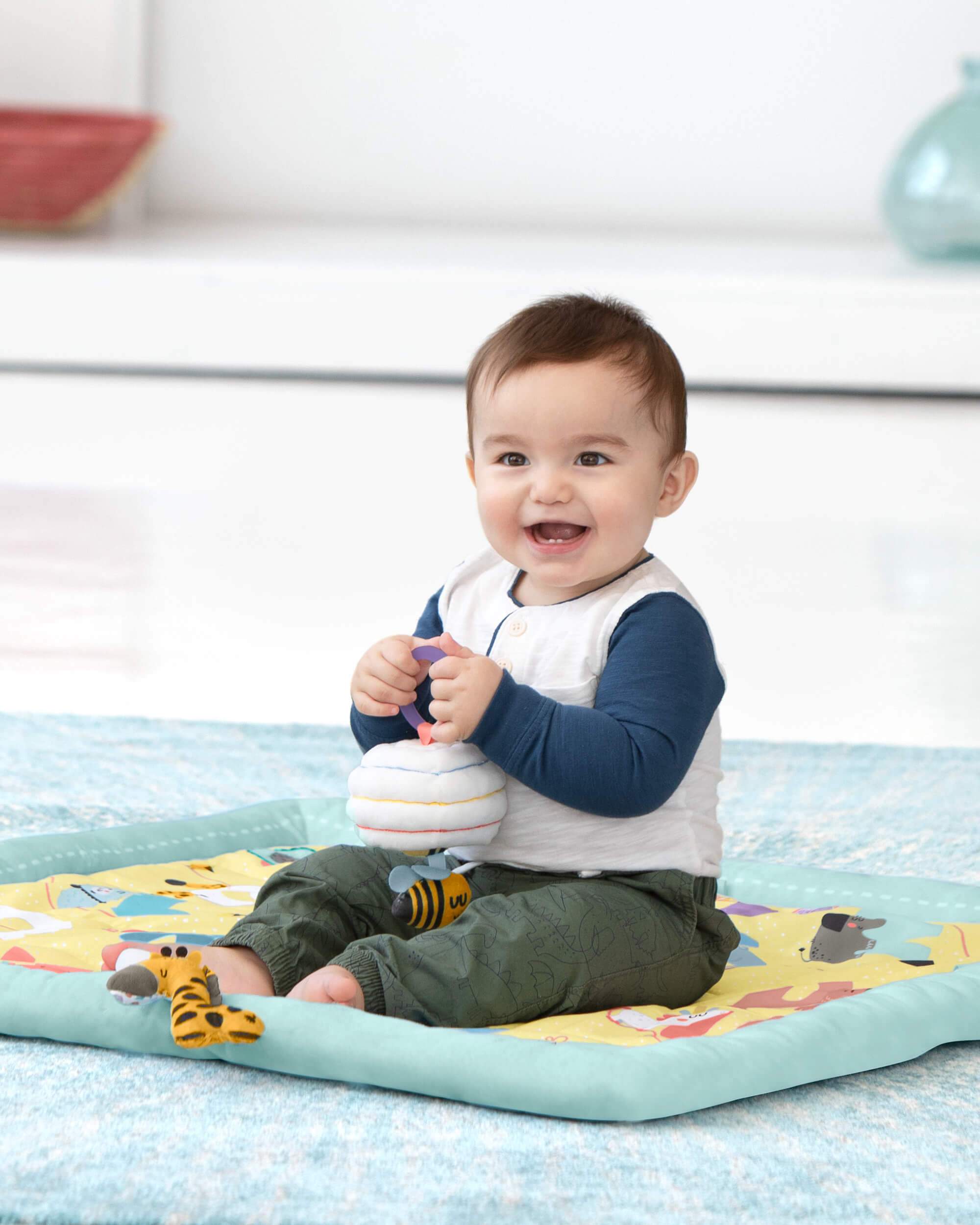 Skip Hop Activity Gym for Babies - Interactive Playmat with Toys & Music for Tummy Time & Sensory Development - Perfect for Newborns & Infants