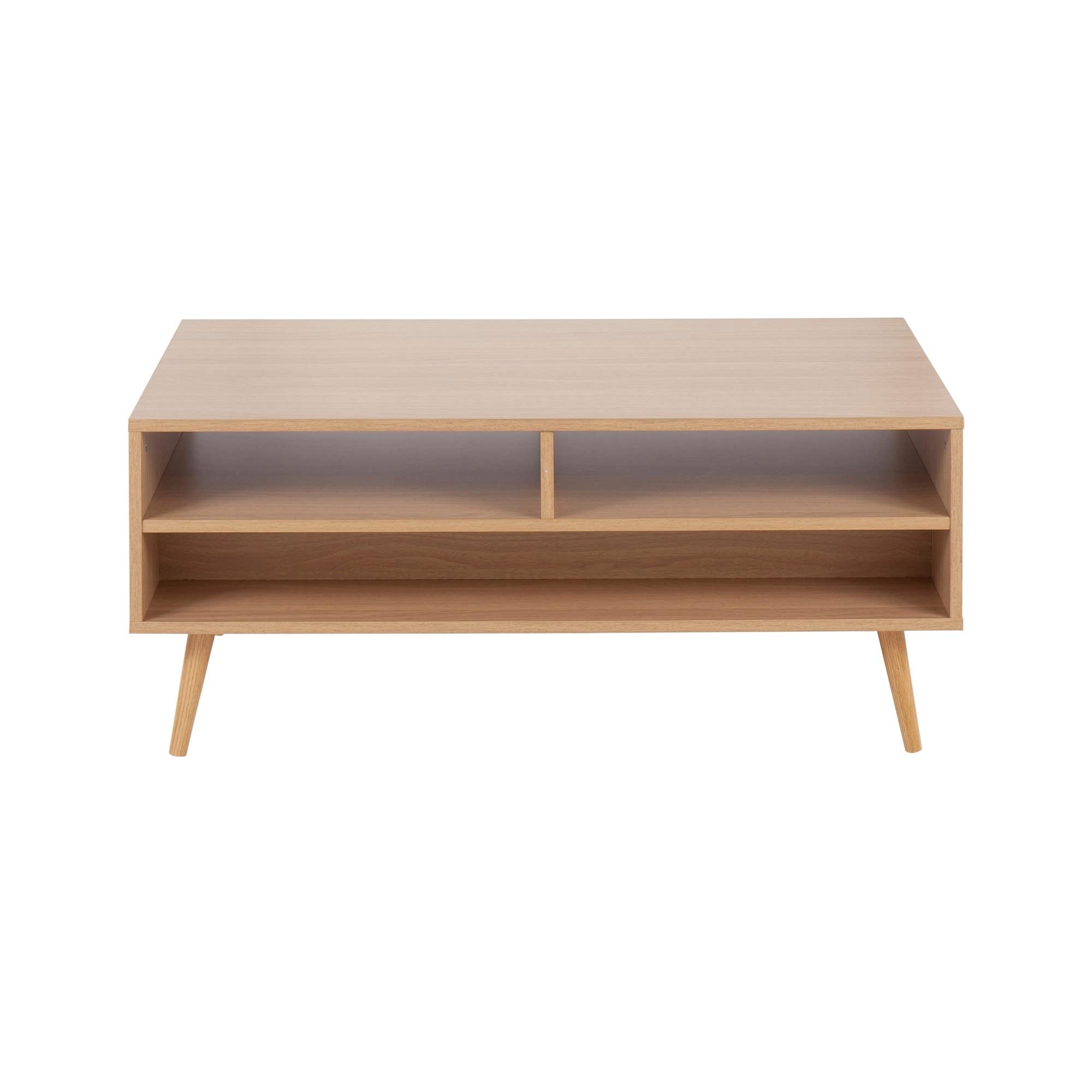 LumiSource Astro Modern Coffee Table with Storage - Wooden Living Room Center Table, Small Space-Saving Design for Home Decor | Perfect for Apartments, Dorms & Cozy Spaces