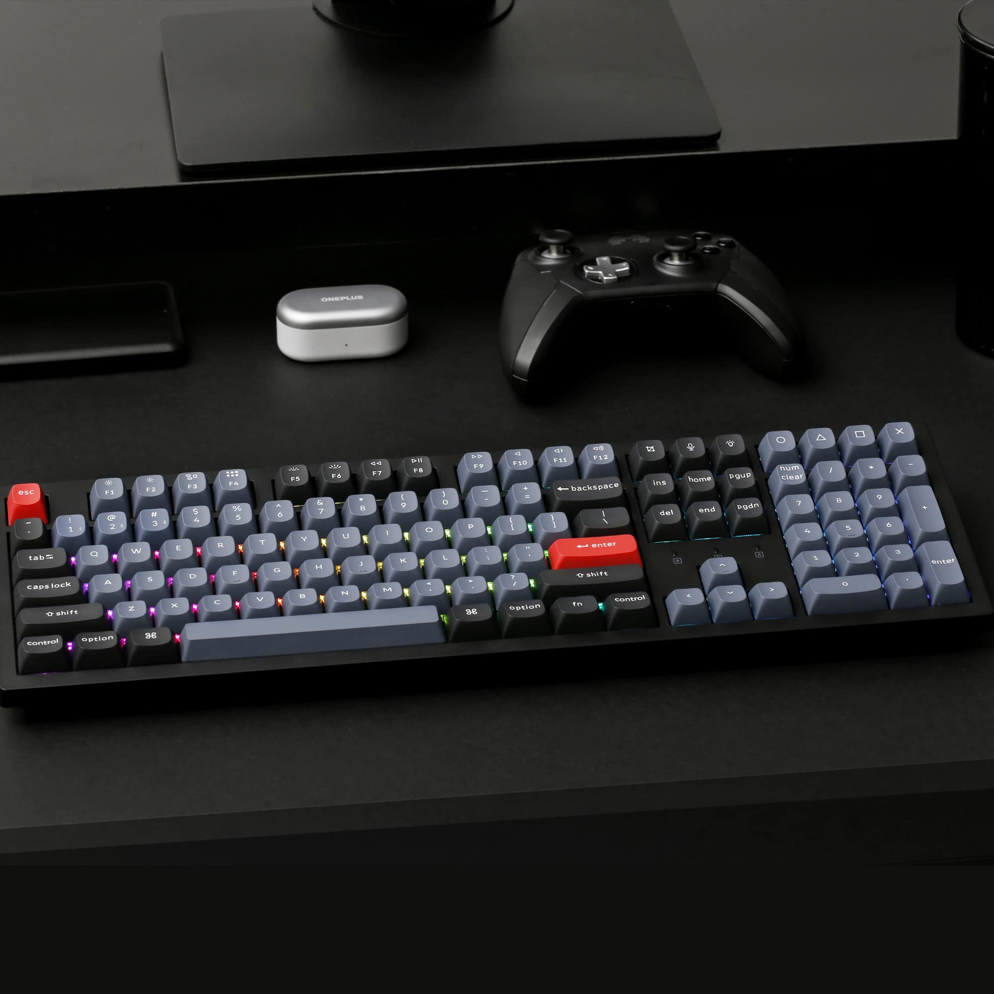 Keychron K10 Pro QMK/VIA Wireless Custom Mechanical Keyboard - Full Size Hot-Swappable Programmable Macro Keyboard with K Pro Banana Switches, PBT Keycaps for Windows/Mac/Linux - RGB Backlit for Gaming, Office & Typing Enthusiasts