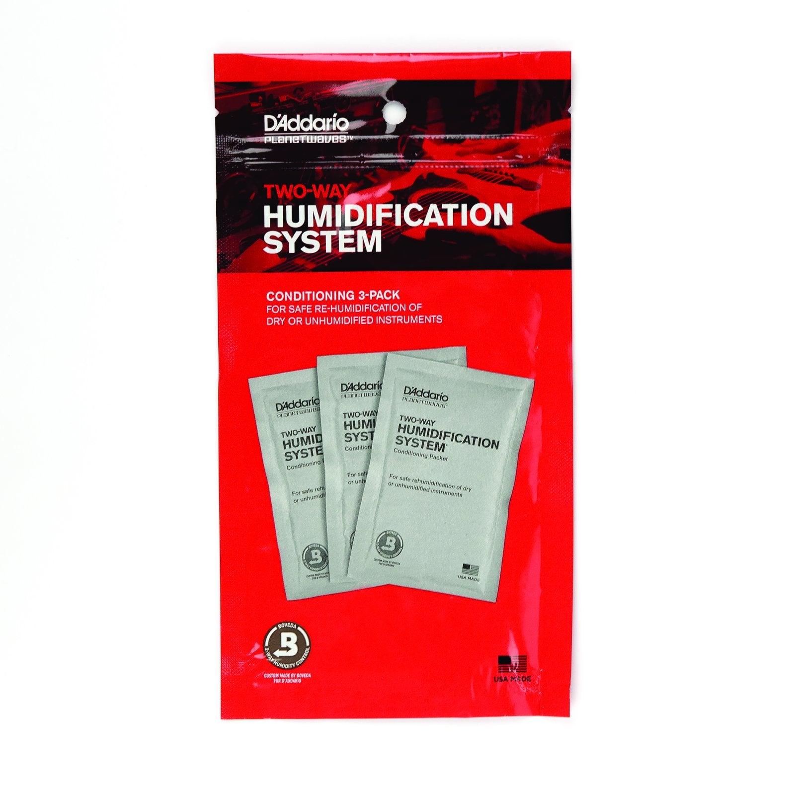 D'Addario PW HPCP 03 Two-Way Humidifier & Conditioner for Guitars - 3 Pack | Maintain Optimal Humidity for Acoustic & Electric Guitars in Any Climate