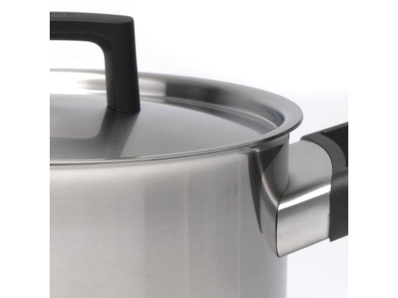 BergHOFF Ron 8 18/10 Stainless Steel Covered Dutch Oven, 3.1 Quart (3L) – Heavy Duty Soup Pot with Lid for Cooking, Braising & Baking – Perfect for Stovetop, Oven & Serving Dishes