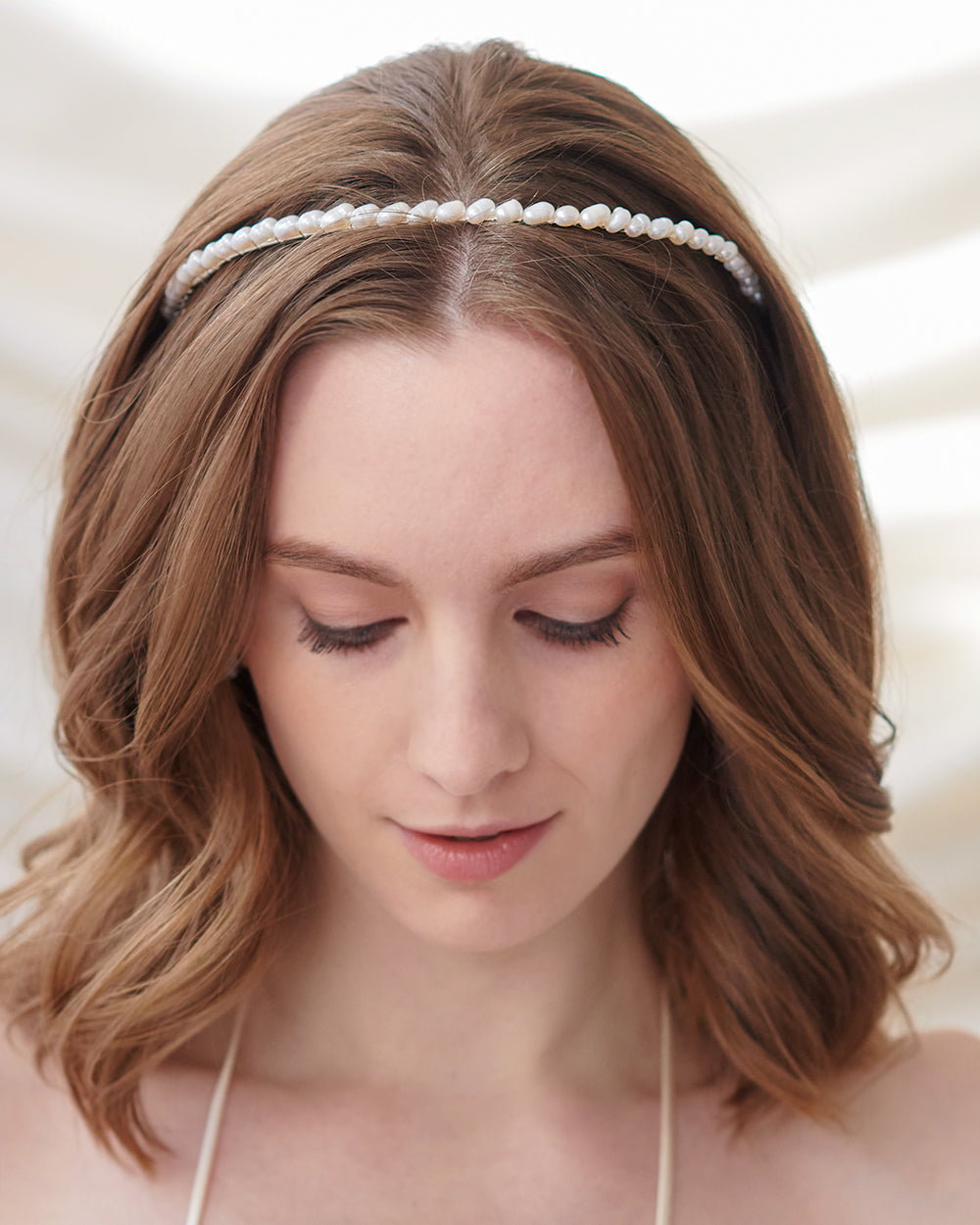 Elegant Freshwater Pearl Headband for Women - Boho Wedding Hair Accessories & Bridal Hair Vine - Perfect for Beach Weddings, Prom, and Special Occasions