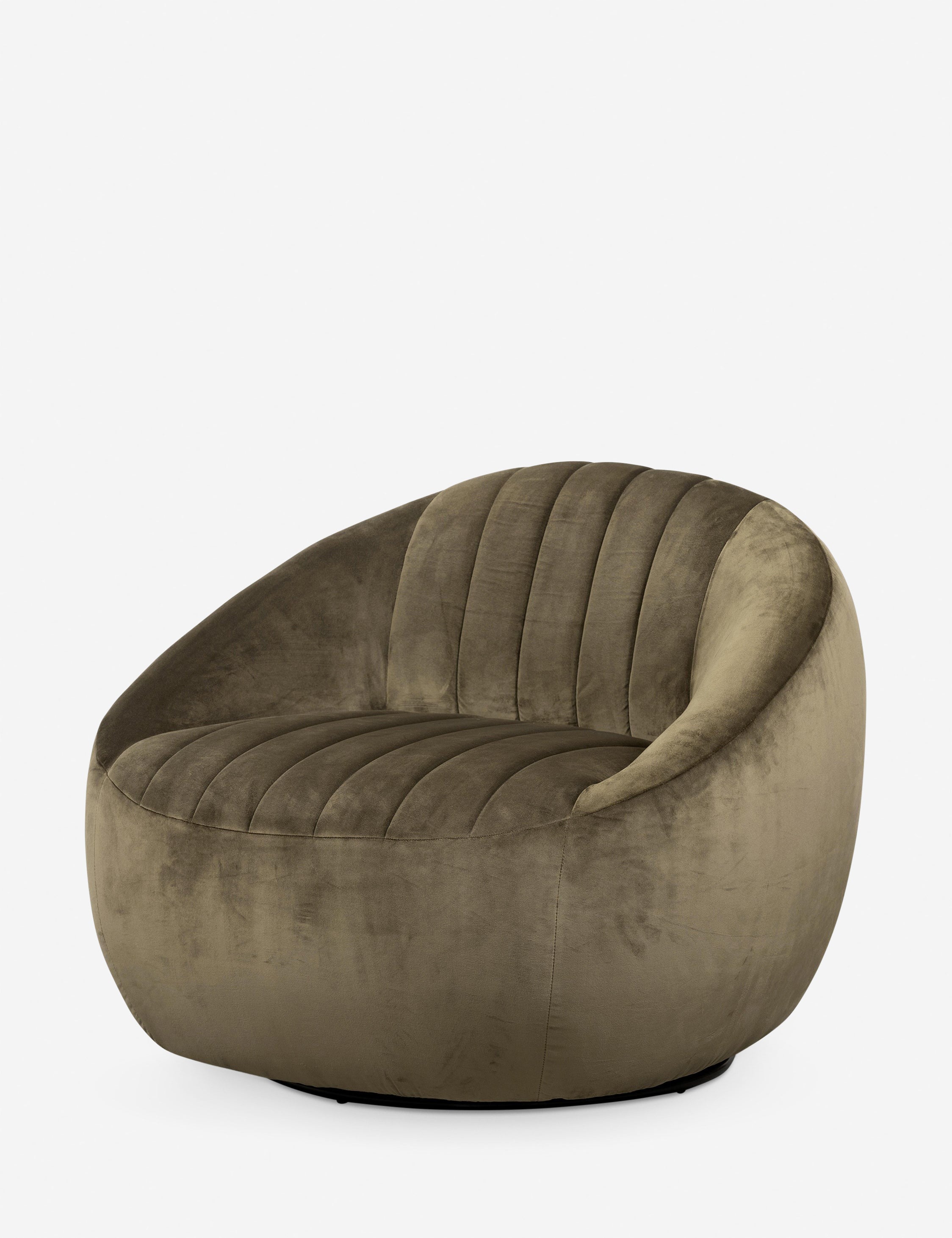 Beatrice Modern Swivel Chair - 360 Degree Rotating Accent Chair for Living Room, Office & Bedroom - Comfortable Upholstered Lounge Chair with Sturdy Metal Base - Perfect for Relaxing, Reading & Working
