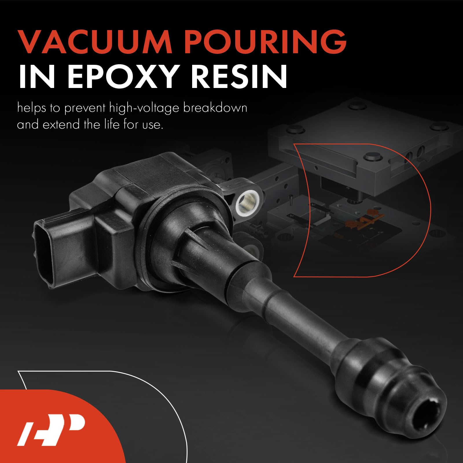 Premium Set of 4 Ignition Coil Packs for Nissan Altima 2002-2006, Sentra 2002-2006, X-Trail 2002-2013 - Compatible with L4 2.5L Engine, Replaces OEM# 22448-8H310 & UF-350 - Perfect for Smooth Engine Performance & Fuel Efficiency