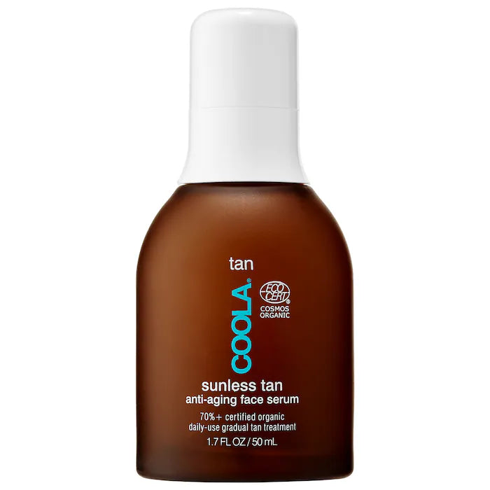 COOLA Sunless Tanning Serum with Hyaluronic Acid - Anti-Aging Facial Self Tanner for Natural Glow | Perfect for Daily Skincare & Sun-Kissed Look
