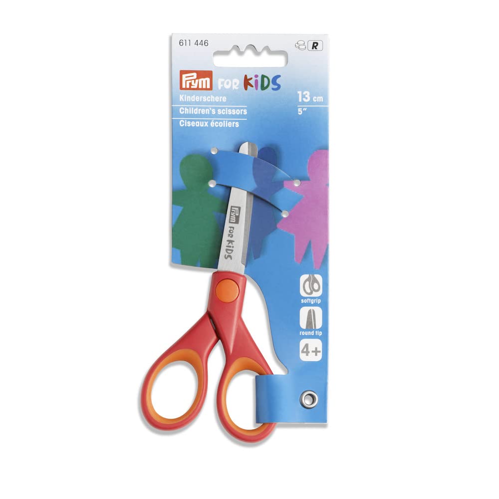 Prym Sewing Scissors - Blue & Red Fabric Cutting Shears for Dressmaking, Quilting & Crafting | Sharp Stainless Steel Blades | Comfort Grip Handles | Ideal for Tailoring, DIY Projects & Home Sewing