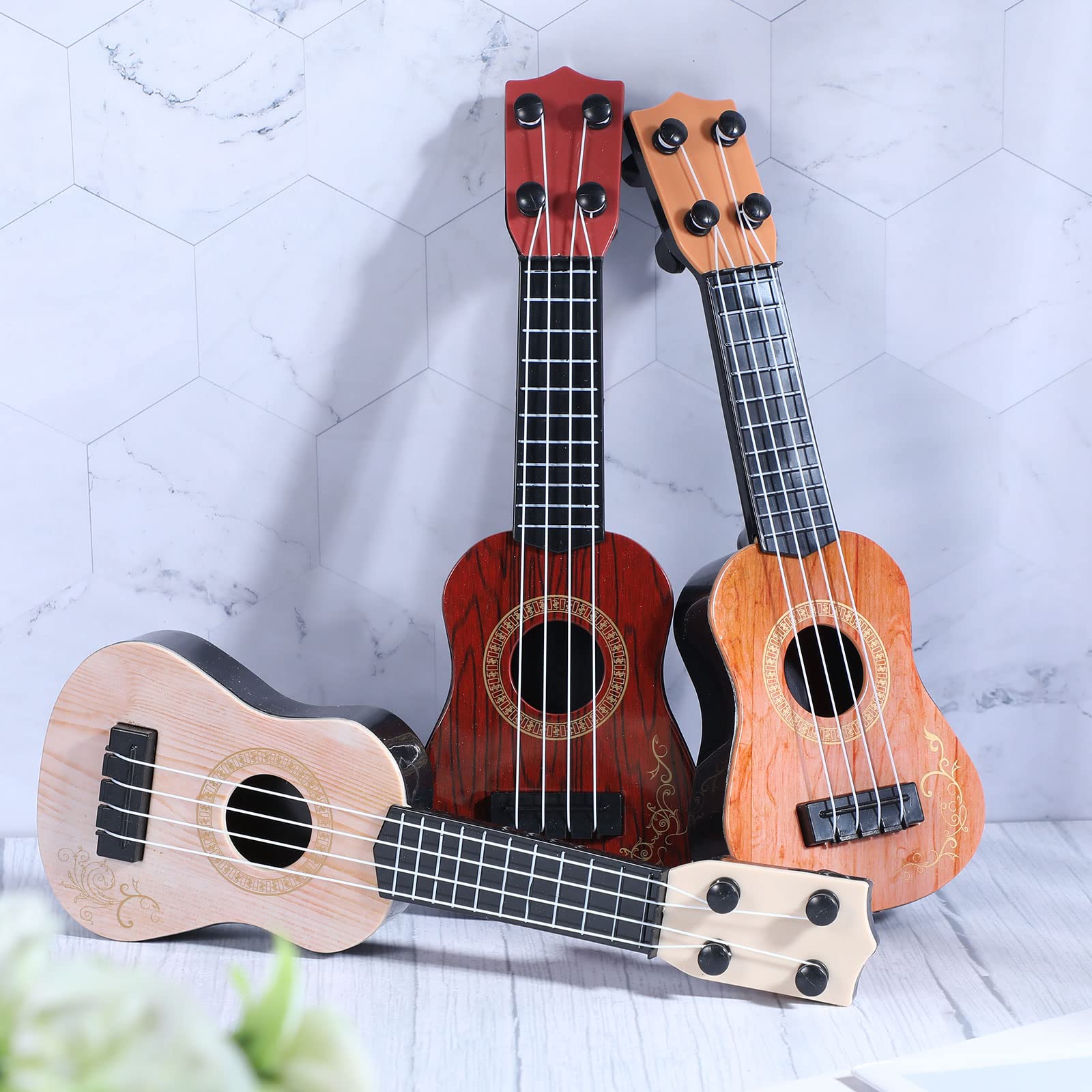 6 Pack Kids Toy Guitar 10 Inch Ukulele - Mini Classical Beginner Musical Instrument for Toddlers | Educational Developmental Toy for Babies & Children | Perfect for Birthday Gifts, Music Lessons & Pretend Play