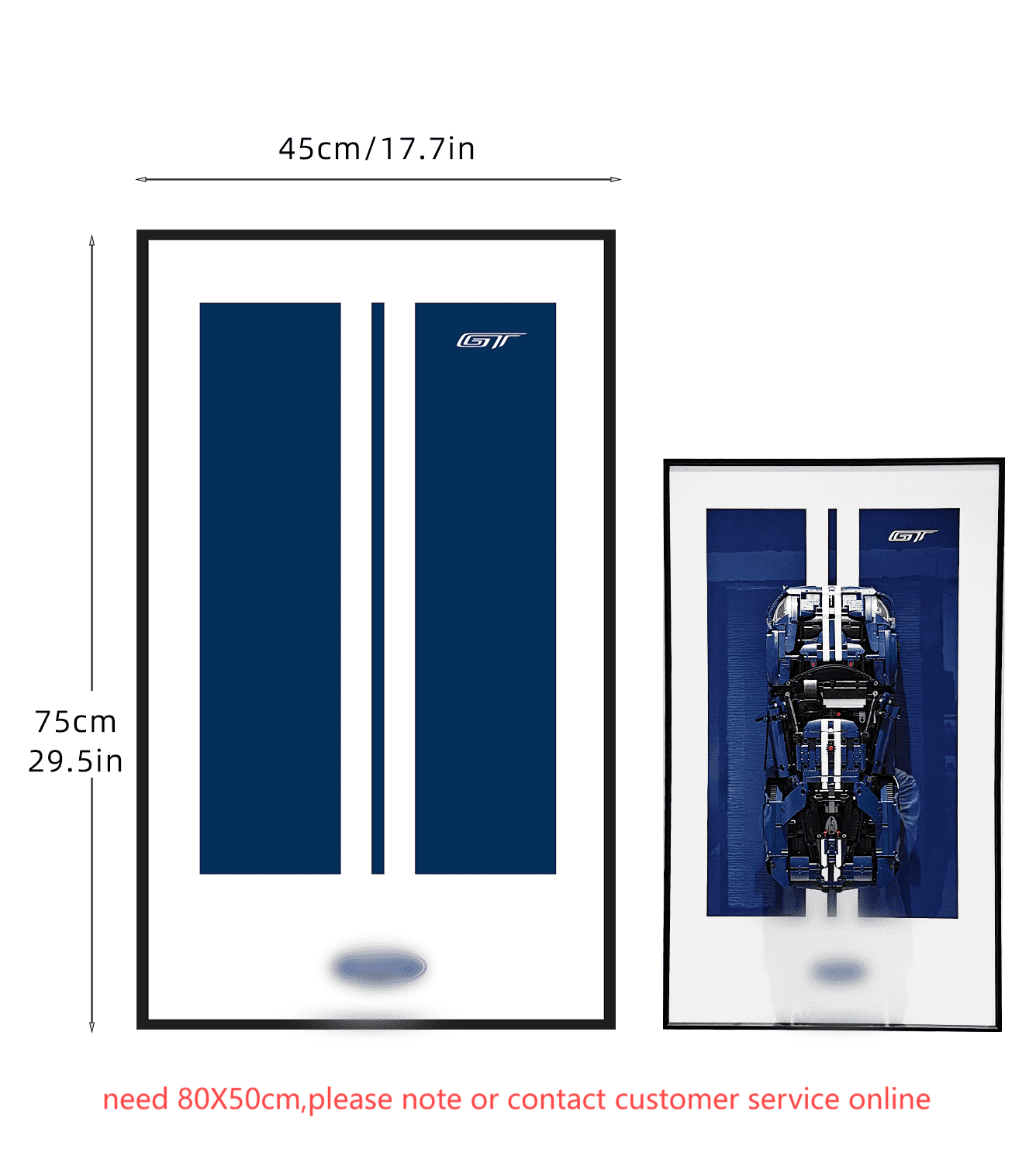 LEGO Technic 42154 Ford GT Building Kit - 2022 Model Car Display Wall Board for Showcase & Play | Perfect for Collectors & Kids Room Decor