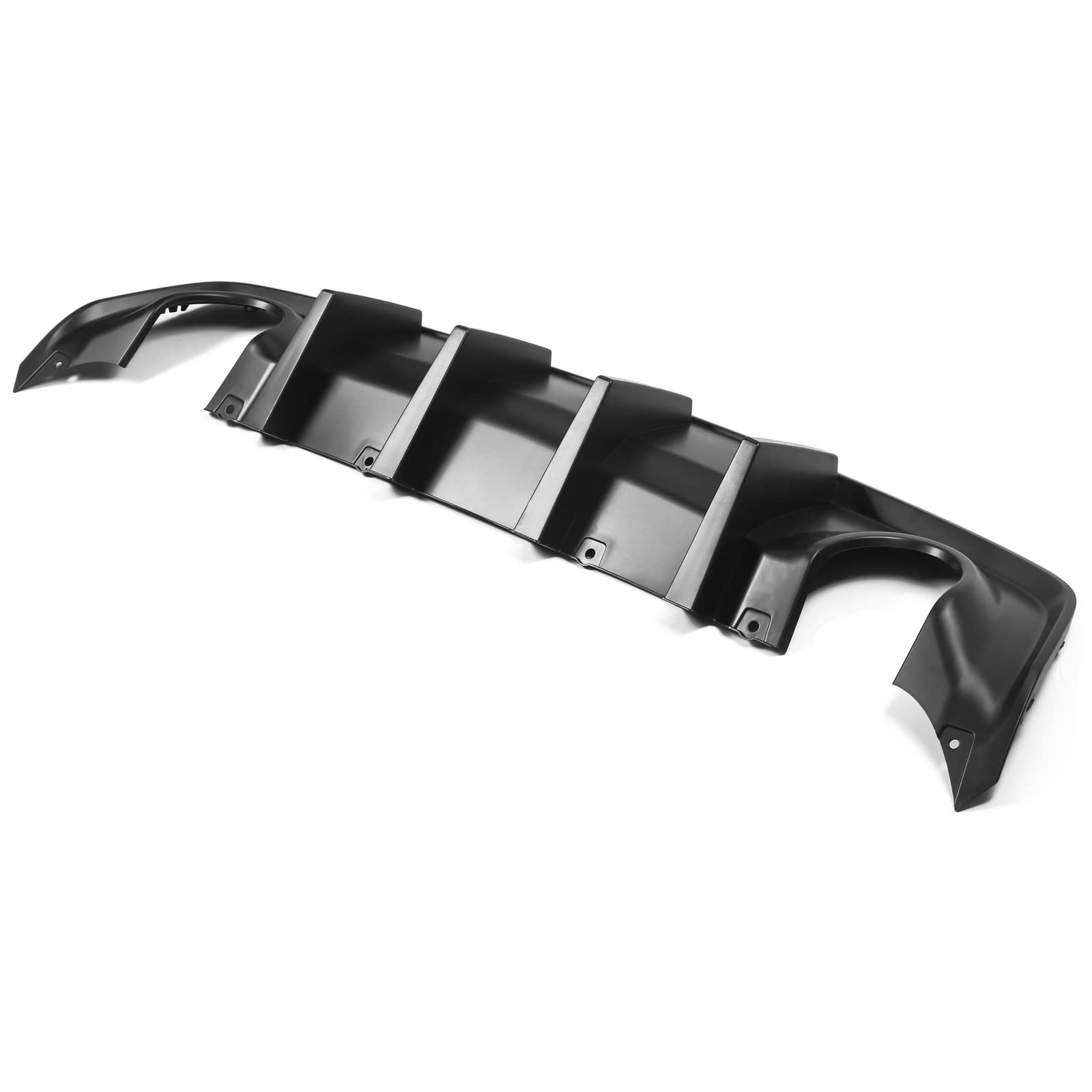 IKON MOTORSPORTS Rear Diffuser for 2020-2023 Dodge Charger Widebody - Matte Black PP Bumper Lip with 4 Fins | Aggressive Styling Upgrade for Street Racing & Car Shows