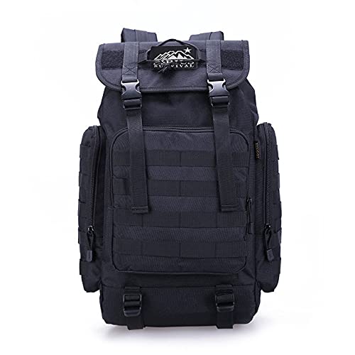 40L Tactical Backpack with MOLLE Webbing - The Rambler Military Rucksack for Hiking, Camping & Outdoor Adventures (Black)