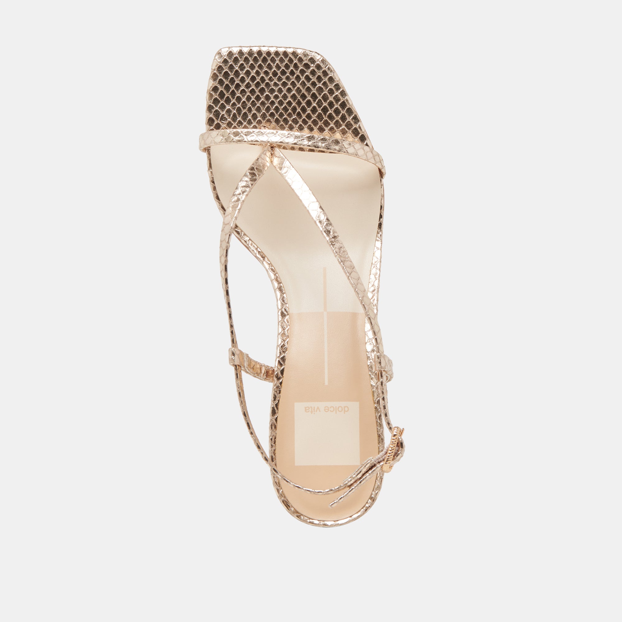 LAURY Women's Champagne Embossed Leather Heels - Elegant High Heel Pumps for Parties, Weddings & Evening Events