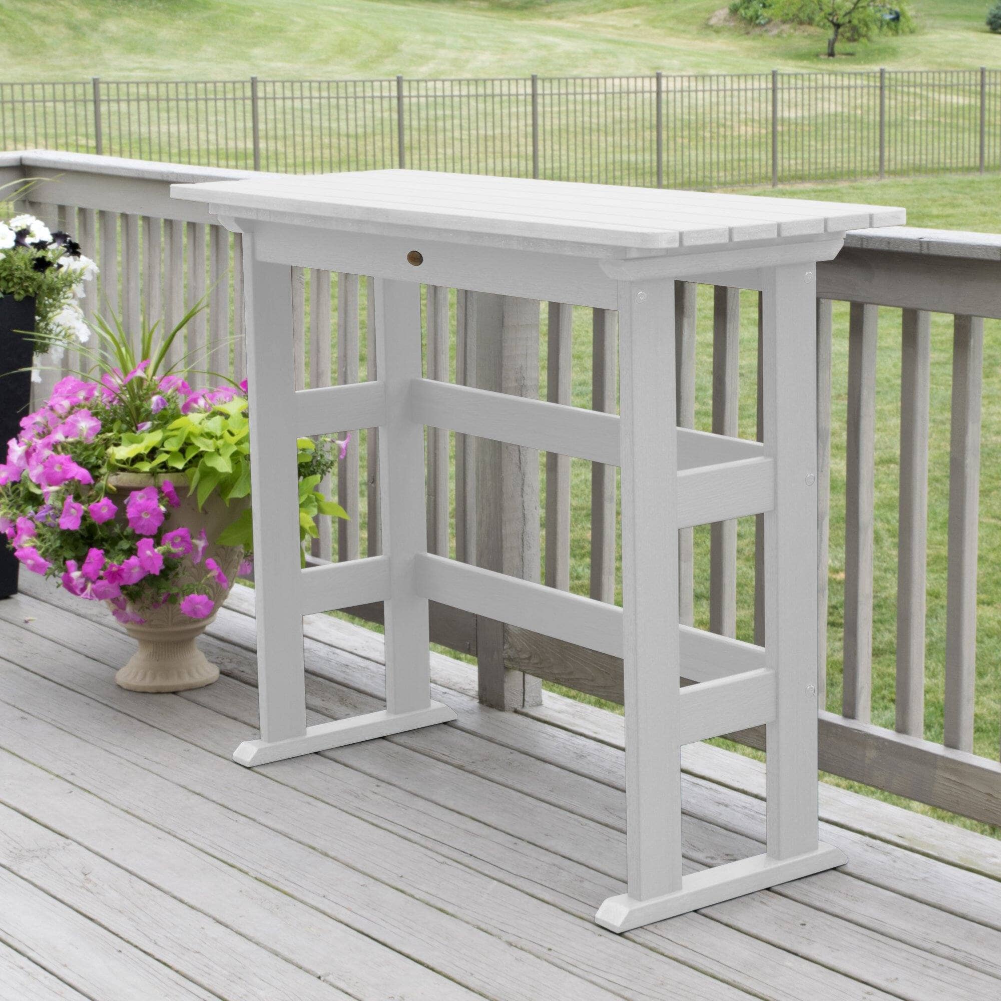 Refurbished Lehigh Bar Height Balcony Table - Outdoor Bistro Set for Patio, Deck & Small Spaces - Perfect for Coffee, Dining & Relaxing