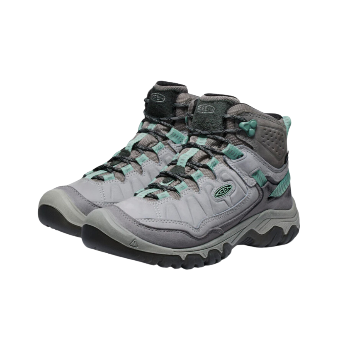 Women's KEEN Targhee IV Mid WP Waterproof Hiking Boots - Alloy/Granite Green (Regular Width) for Outdoor Adventures & Trail Walking