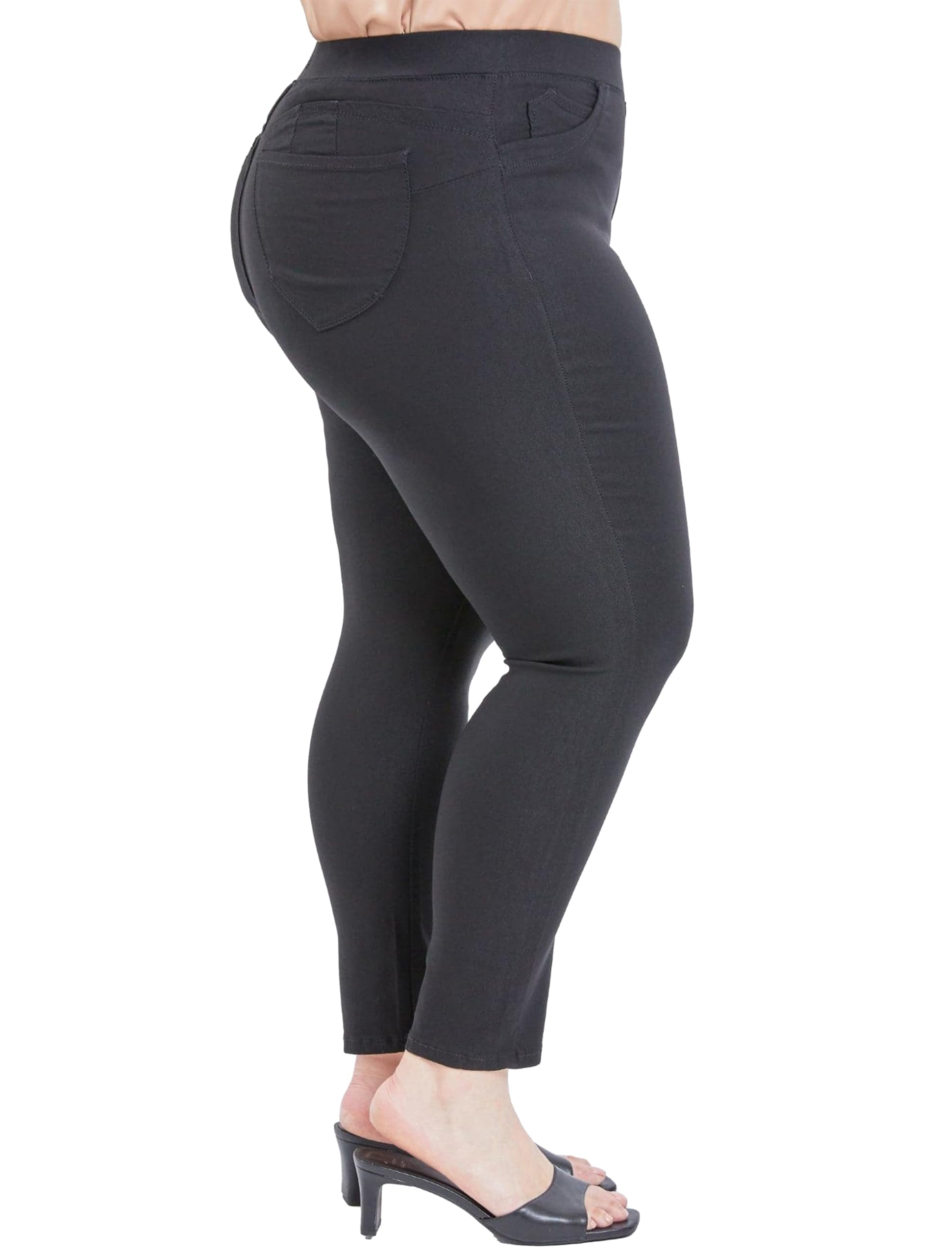 YMI Jeans Women's Plus Size Wannabettabutt Mid-Rise Jeggings - Stretchy Comfort Denim Pants for Curvy Figures | Perfect for Casual Wear, Work & Date Nights