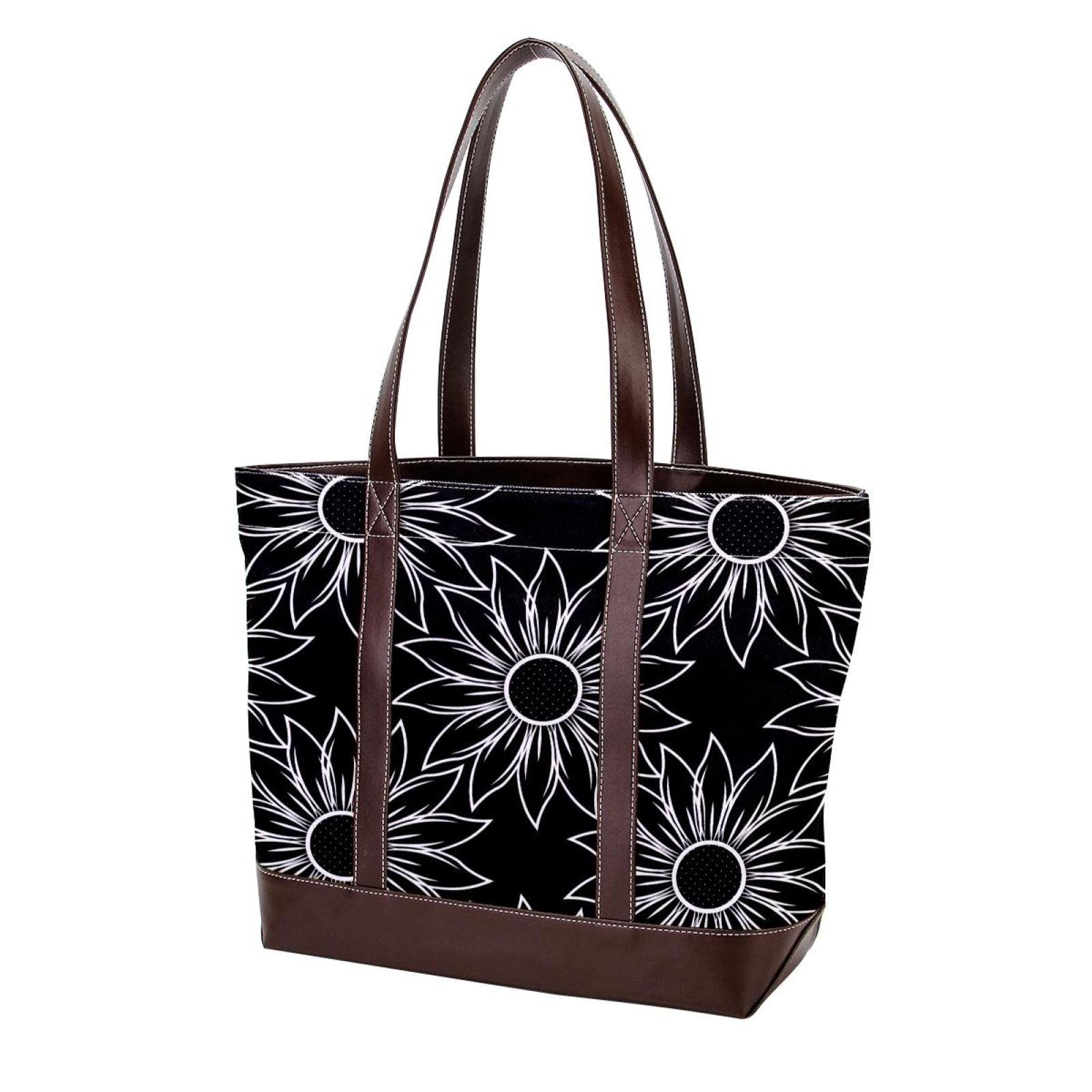 Grimace Skull Tote Bag for Women - Large Leather Canvas Shoulder Bag with Top Handle, Satchel Hobo Purse - Perfect for Work, Travel & Casual Outings