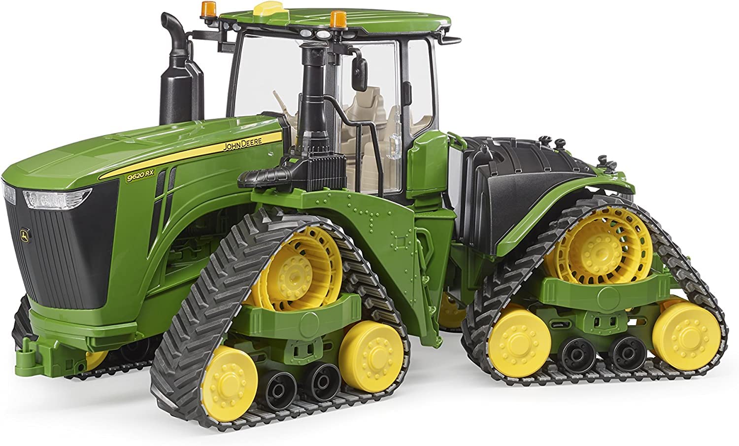Bruder John Deere 9620RX Tractor Toy with Track Belts - Realistic Farm Vehicle for Kids' Imaginative Play & Collectors