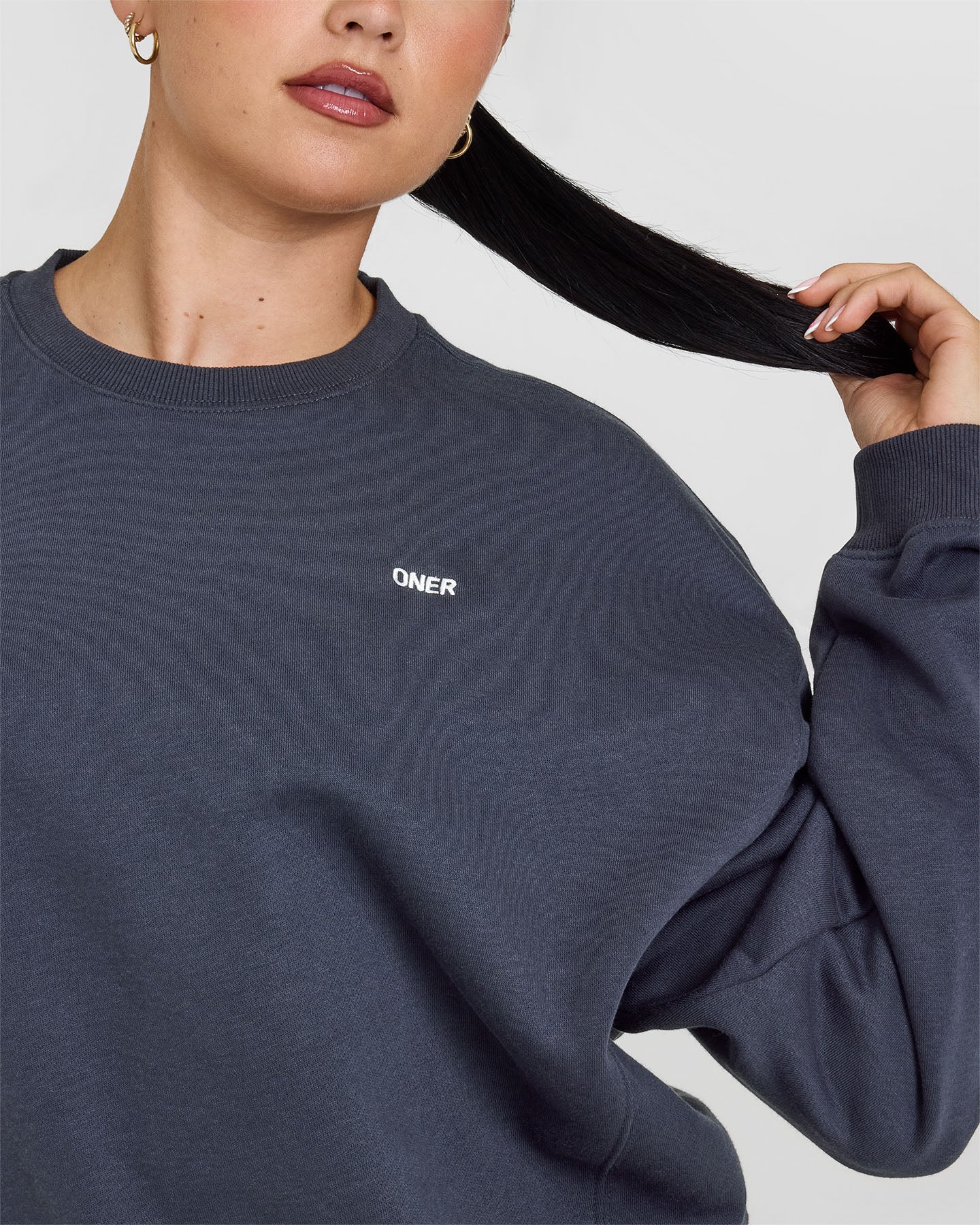 True Blue Crew Neck Sweatshirt for Men & Women | Soft Cotton Casual Pullover | Perfect for Everyday Wear, Gym & Lounge
