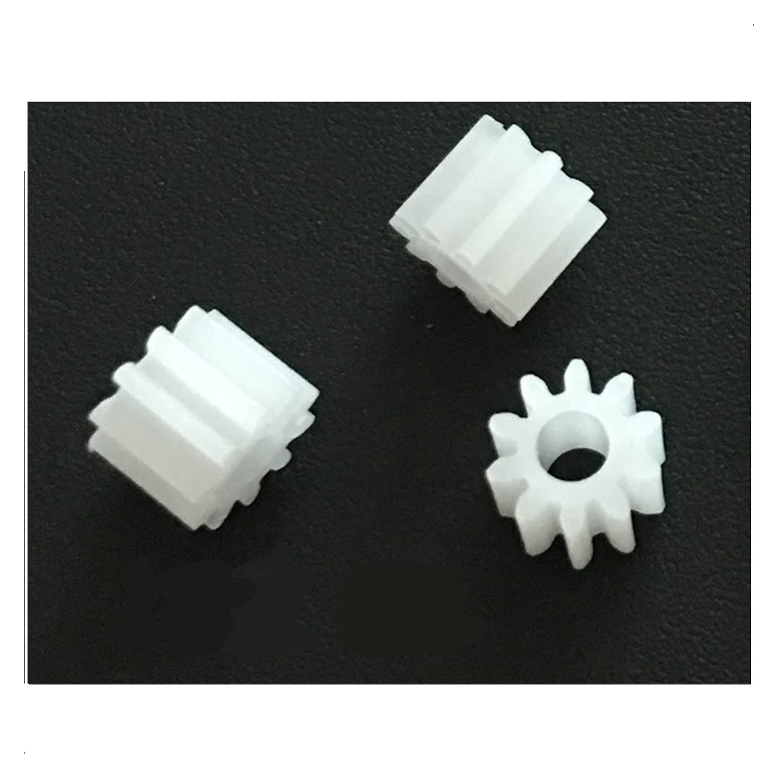 SENMIAO 10-Pack 102.5A 0.5M Plastic Pinion Gears - 0.5 Modulus, 10 Teeth, 2.5mm Hole Diameter for RC Cars, Robotics, and DIY Motor Projects - Durable Motor Accessories for Smooth Power Transmission