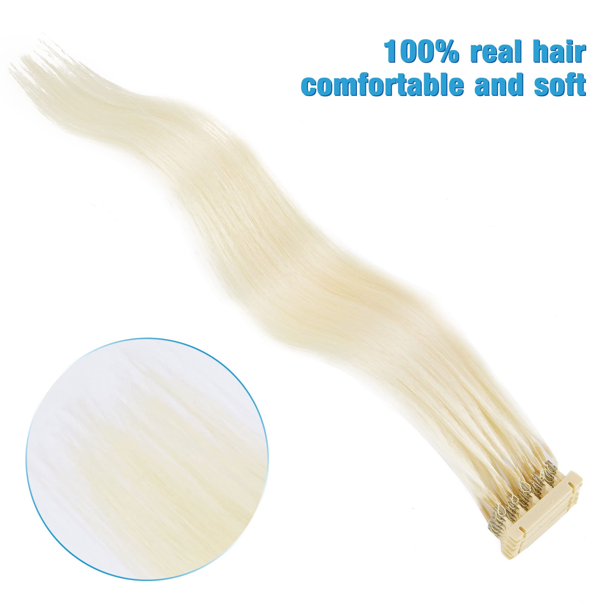 6D Second Generation 100% Real Human Hair Extensions - 5 Bundles (22 Inches, #60) - Perm & Dye Friendly, Tangle-Free for Styling & Volume - Perfect for Daily Wear, Parties & Special Occasions