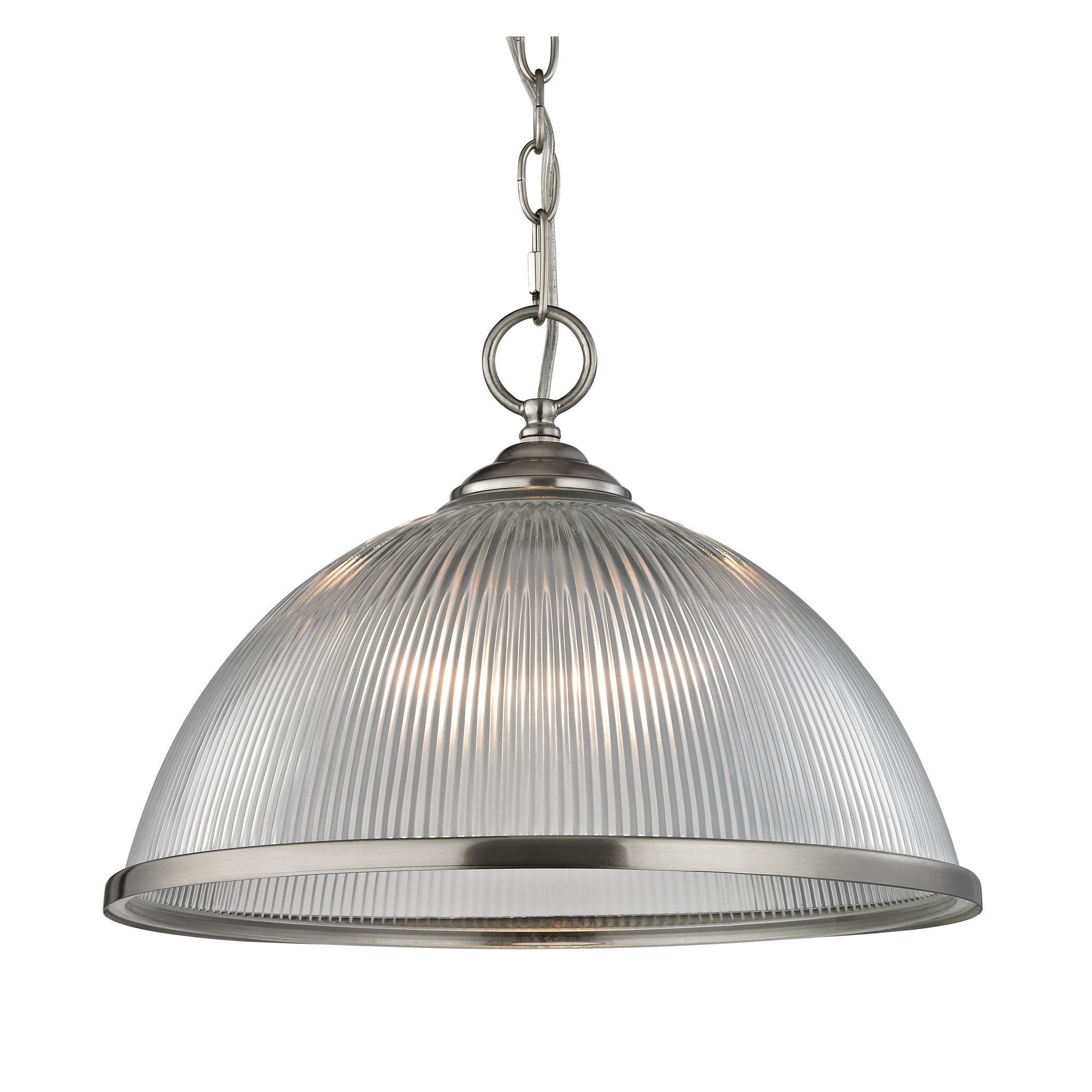 Cornerstone Lighting 7691PL/20 Modern Brushed Nickel Single Light Pendant - Perfect for Kitchen Island, Dining Room, or Entryway Lighting