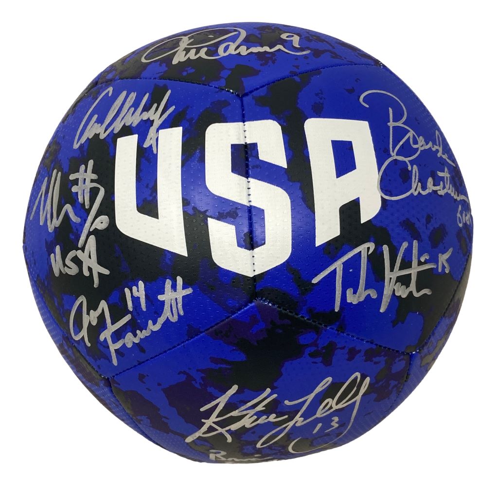 1999 USA Women's Soccer Team Autographed Blue Nike Soccer Ball - Collectible Memorabilia - Perfect for Sports Fans, Collectors & Home Decor Display