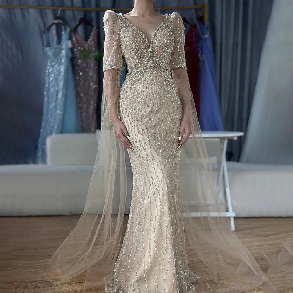 Elegant Fuchsia Mermaid Evening Gown for Women - LA72774 | Formal Dresses for Prom, Wedding, Gala & Special Occasions