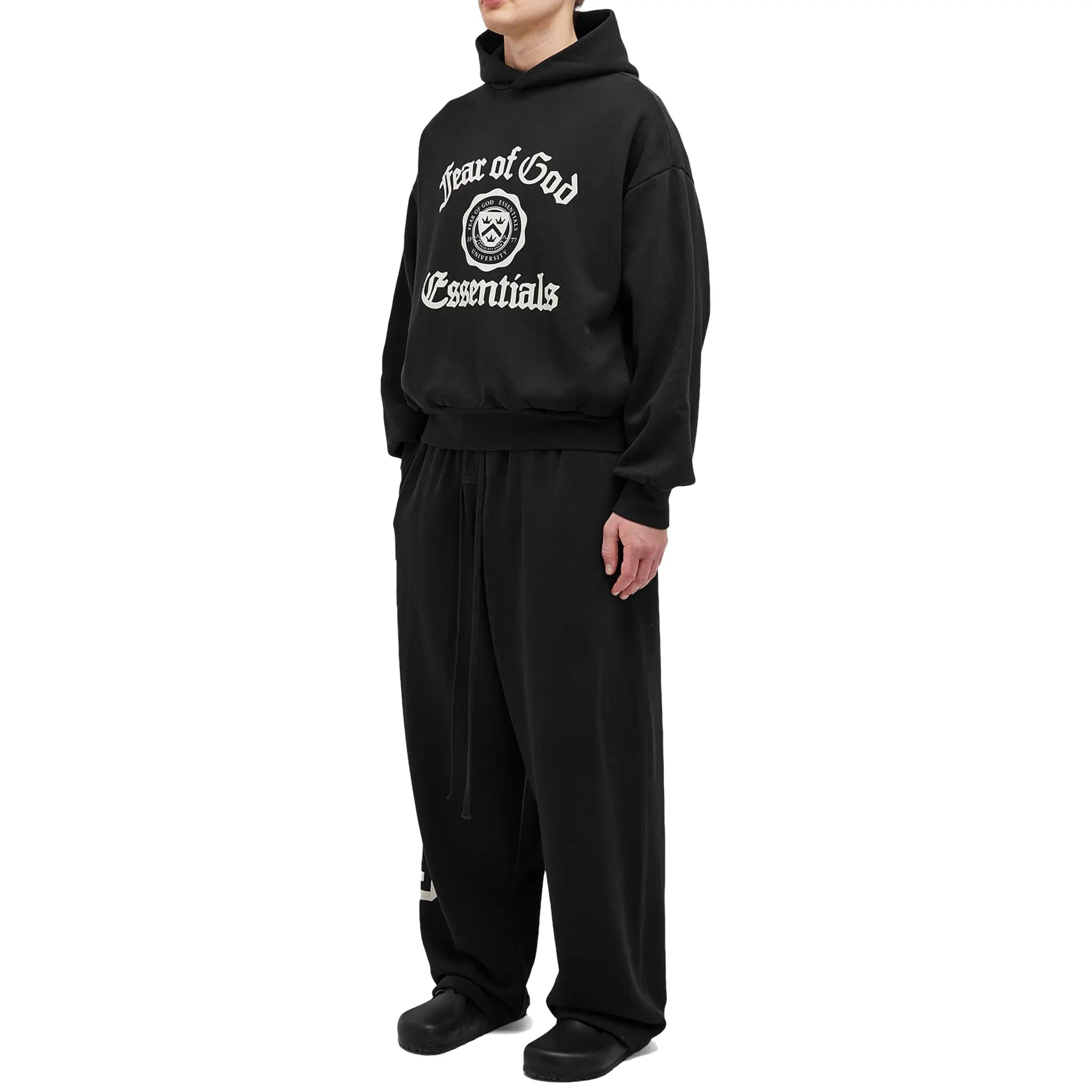 Fear of God Essentials Heavy Fleece Relaxed Fit Sweatpants for Men - Black Comfortable Lounge Pants for Casual Wear, Home & Gym