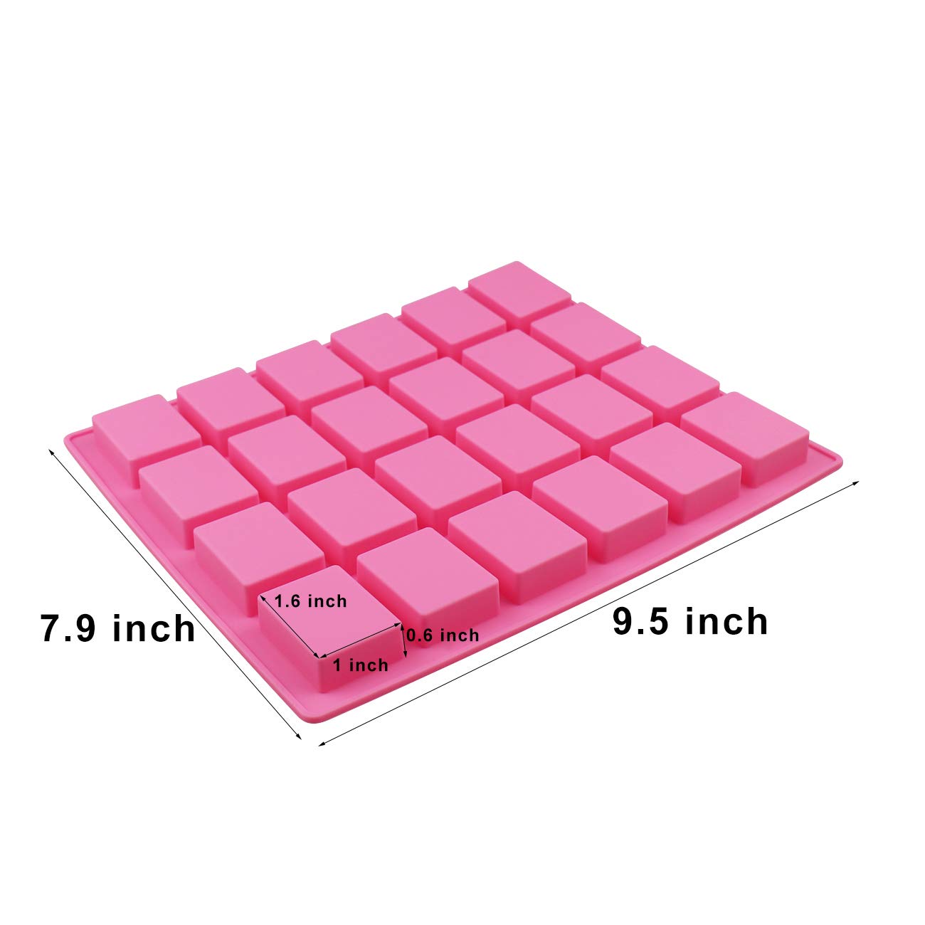 24-Cavity Rectangle Silicone Candy Mold for Caramel, Chocolate Truffles, Whiskey Ice Cubes & Fondant - Perfect for Baking, Candy Making, Cocktail Ice & DIY Desserts