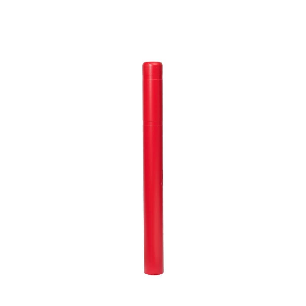 BollardGard 4x64 Inch Red Bollard Cover - Heavy Duty PVC Safety Post Protector for Parking Lots, Warehouses & Outdoor Use - Weather Resistant Innoplast Design (No Tape Included)