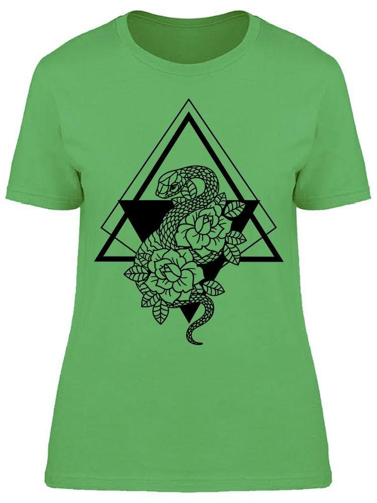 Smartprints Rose and Snake Graphic T-Shirt for Women - Stylish Casual Tee for Everyday Wear, Outings & Street Fashion