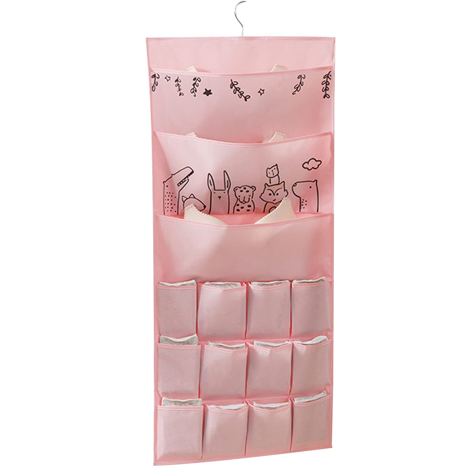 Breathable Mesh PEVA Double-Sided Foldable Underwear Storage Pouch - Hanging Closet Organizer for Cabinets, Travel & Home Organization