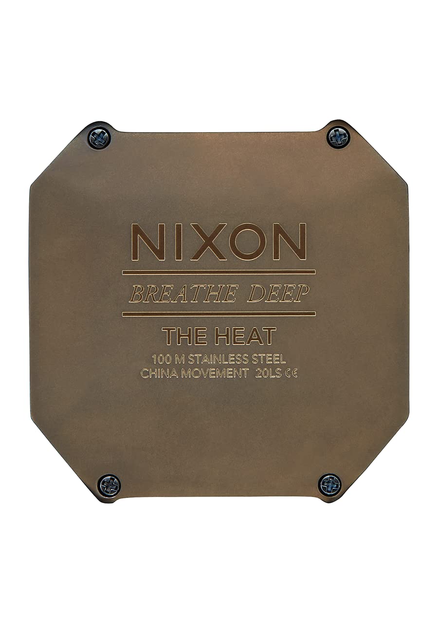 NIXON Heat A1320 Digital Sports Watch for Men & Women - 100M Water Resistant, Ultra Thin Lightweight Design with 38mm LCD Display & 20mm PU Band - Perfect for Running, Workout, Swimming & Outdoor Activities