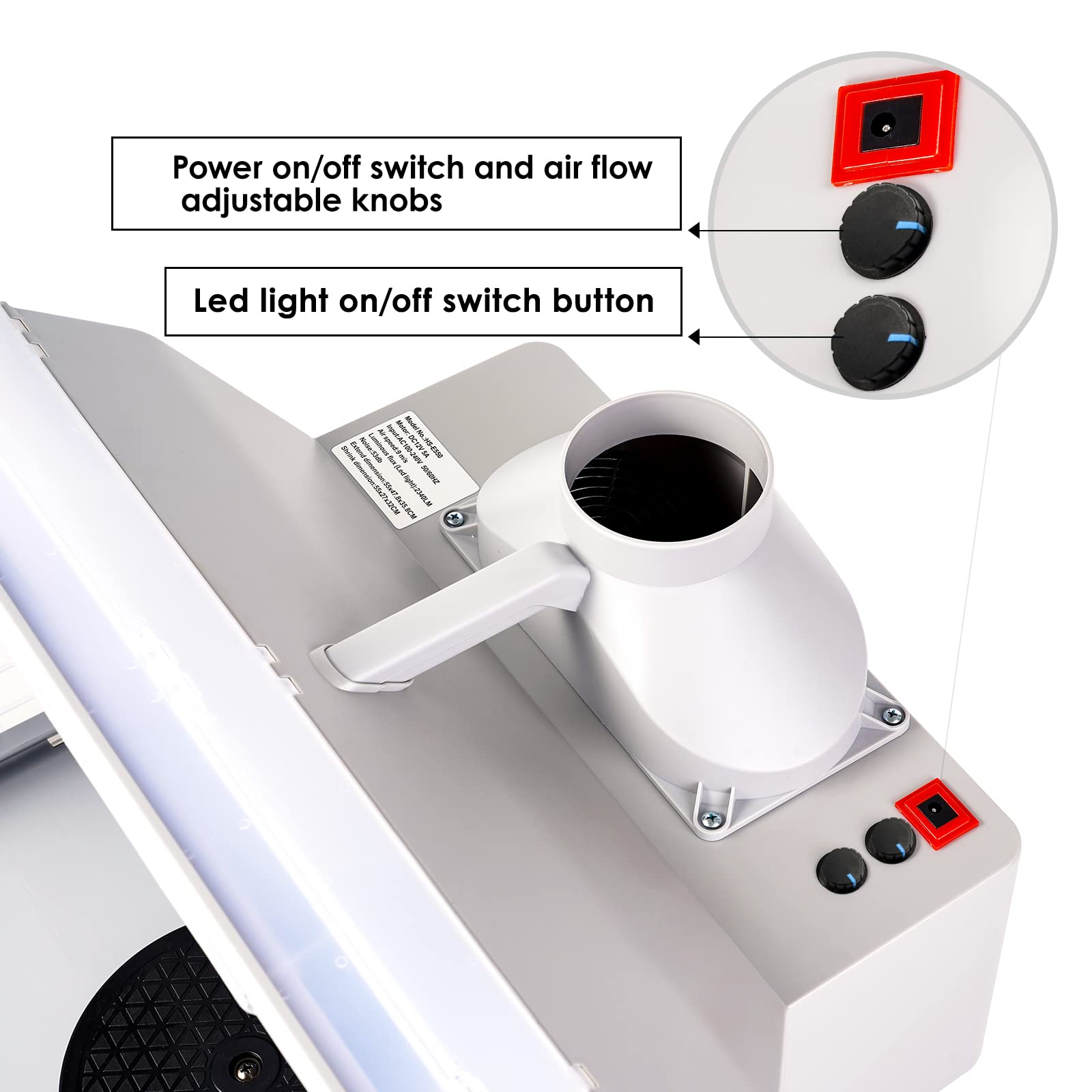 Professional Airbrush Spray Booth Kit with LED Light - Portable Hobby Craft Painting Station for Models, Cake Decorating & DIY Projects - Includes Airbrush, Paint Set & Cake Tools - Perfect for Artists, Model Builders & Home Bakers