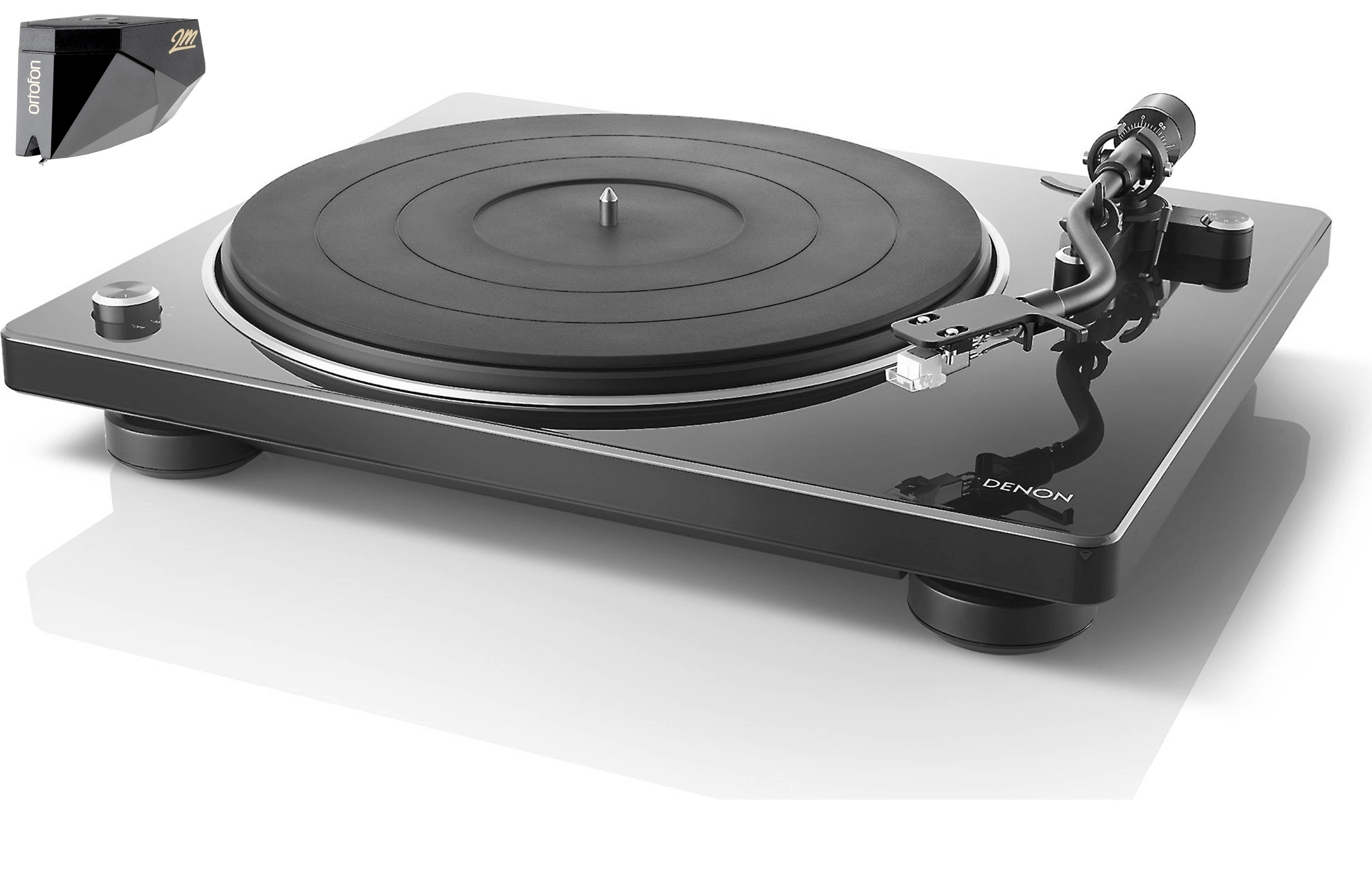 Denon DP-400 Fully Automatic Turntable with Ortofon 2M Black Cartridge - Premium Vinyl Record Player for Home Audio & DJ Setup - Perfect for Audiophiles and Music Enthusiasts