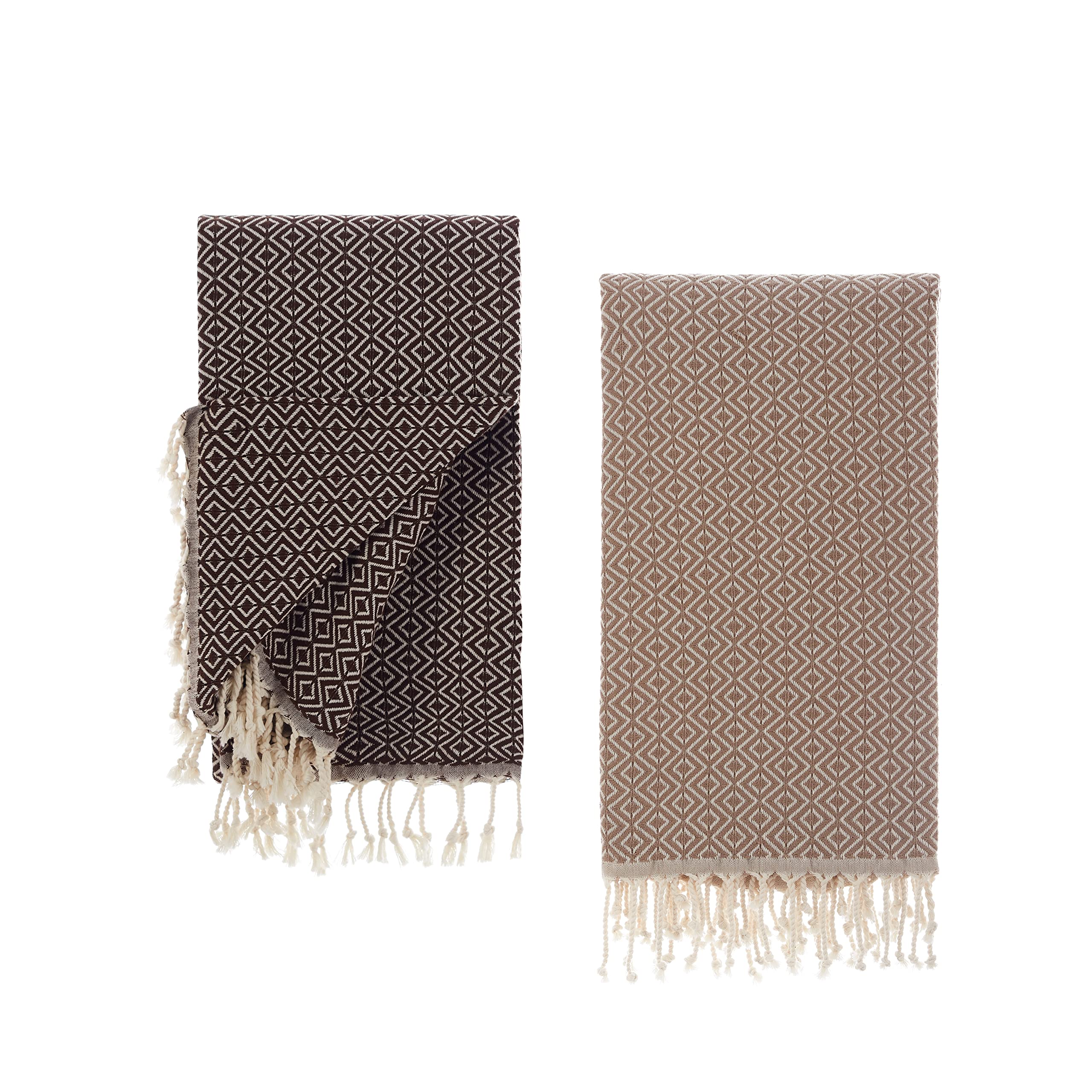 Premium Sauna Towel Set of 2 - 100% Cotton XXL (100x180cm) for Men & Women - Quick Dry Beach Towel, Hammam Towel, Picnic Blanket - Perfect for Spa, Sauna, Pool & Outdoor Activities
