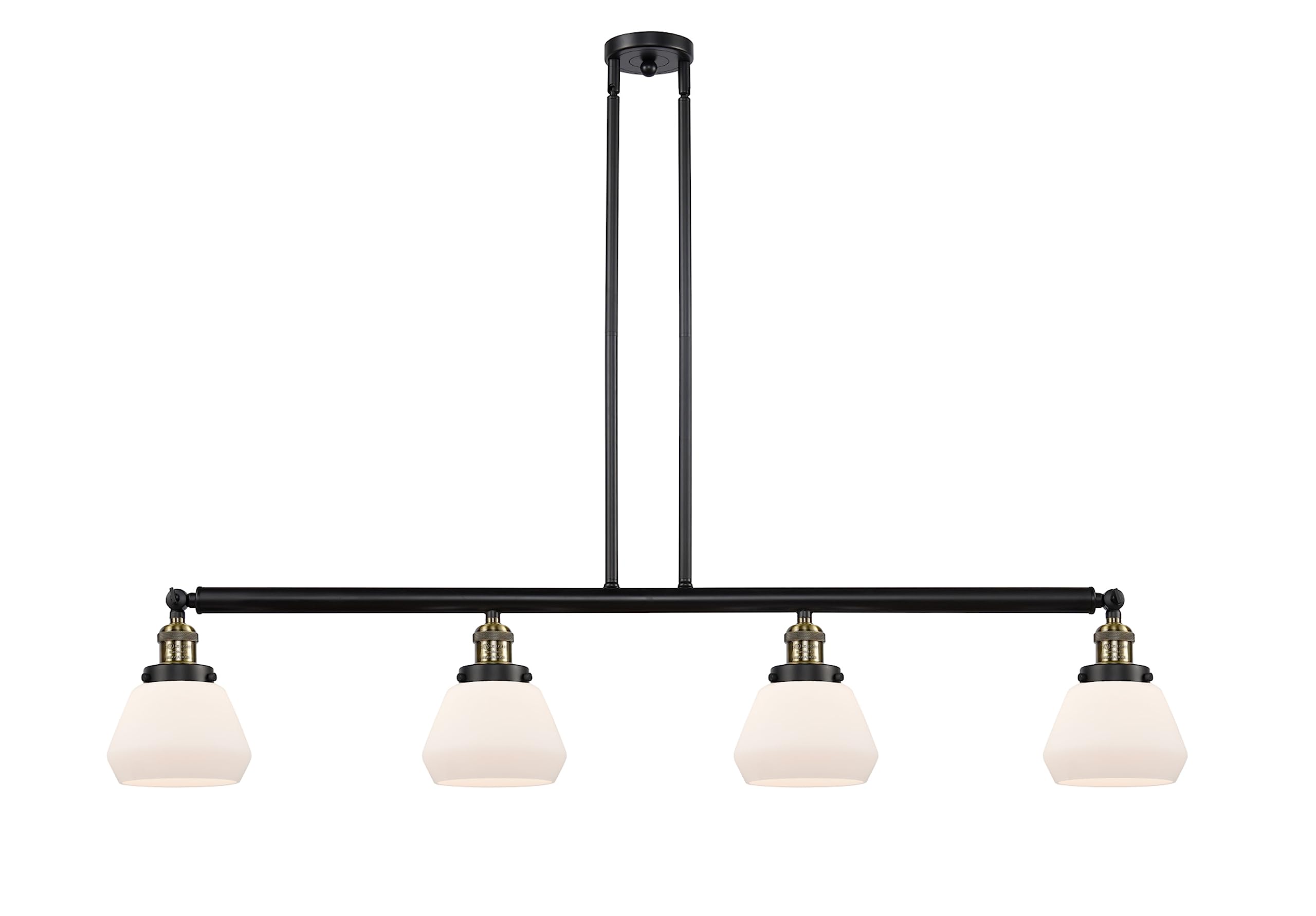 214-PC-G171 Fulton 3 Light Island Pendant Lighting Fixture, Polished Chrome Finish - Perfect for Kitchen Island, Dining Room or Bar Counter Lighting