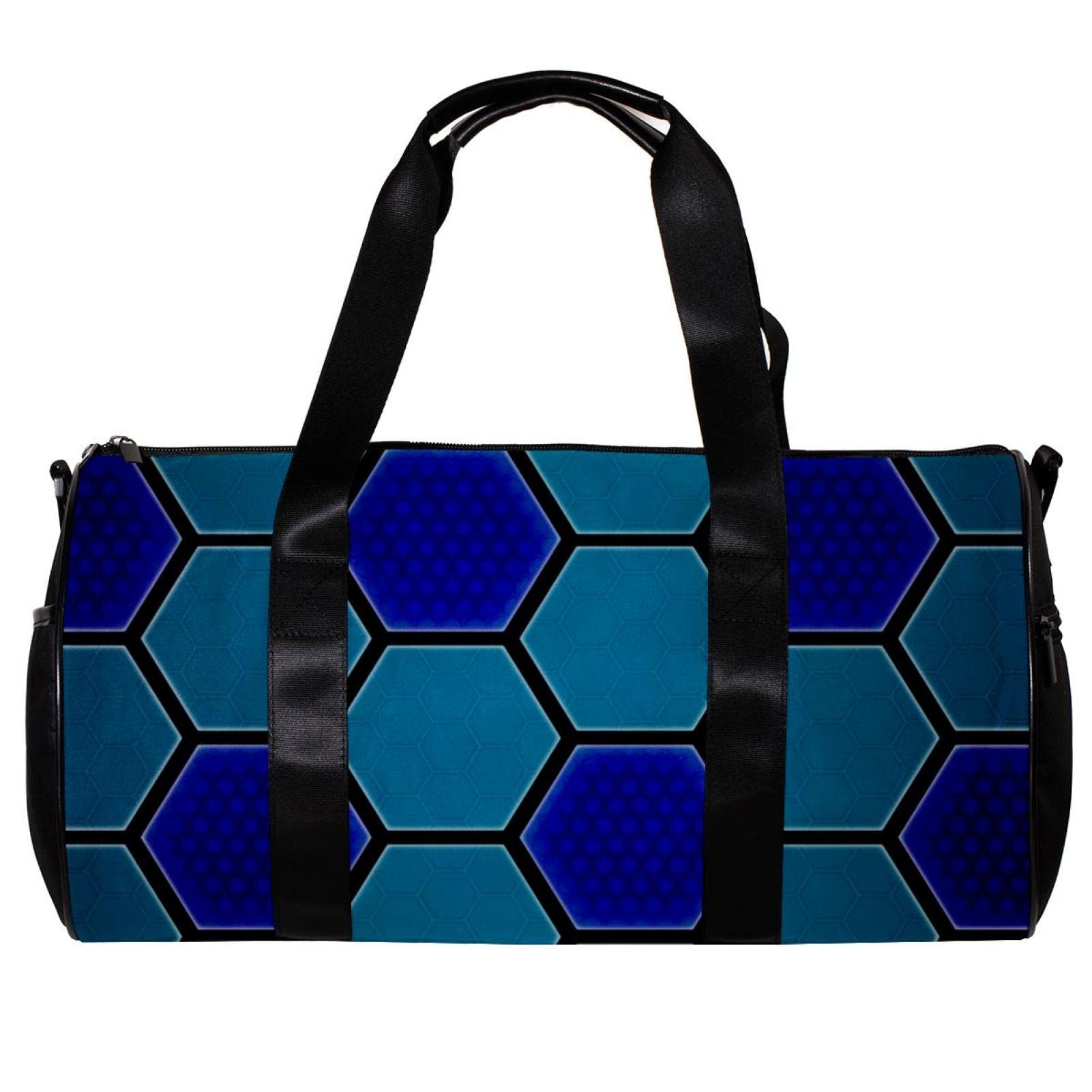 Gym Duffle Bag for Men & Women - Waterproof Overnight Weekender Carry On Travel Bag with Mosaic Pixel Design | Perfect for Gym, Workout, Travel & Weekend Getaways