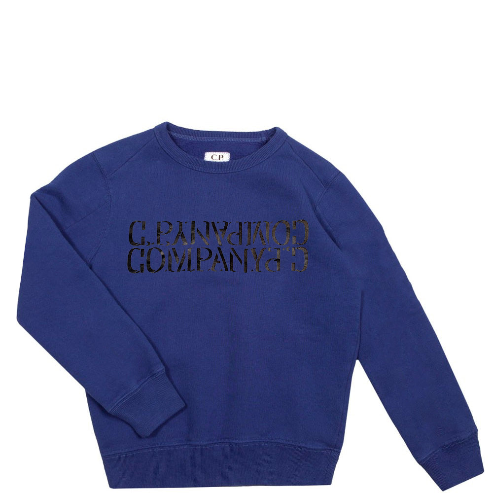 Kids CP Company Mirror Logo Sweatshirt - Trendy Boys & Girls Pullover Hoodie for School & Play | Perfect for Casual Wear & Family Outings