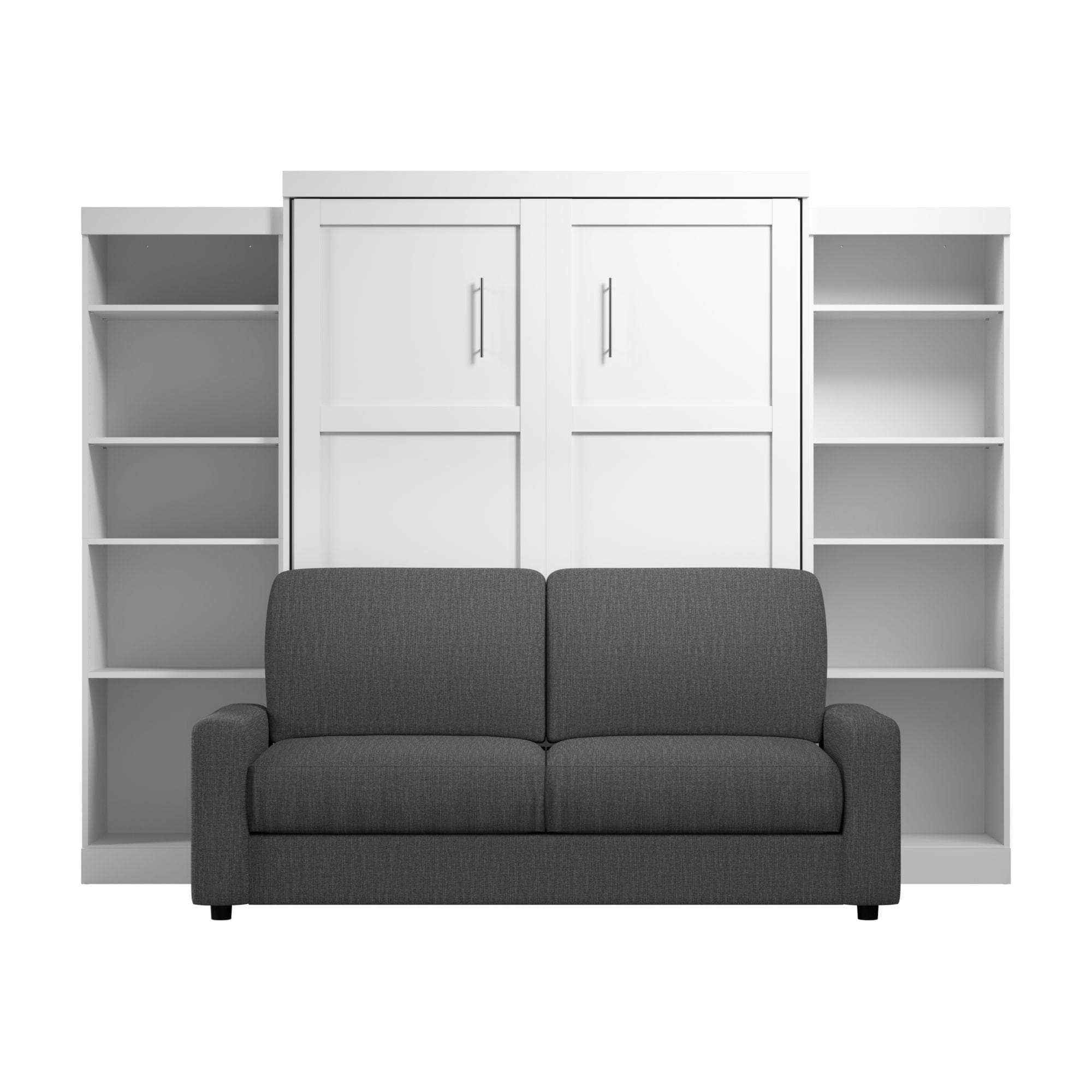 Pur Queen Murphy Wall Bed with 2 Storage Units & Sofa (115