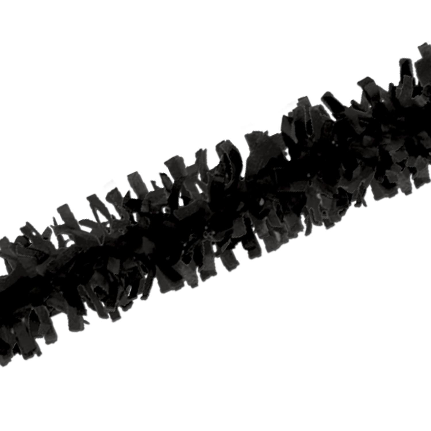 12-Piece Black Party Tissue Festooning Decorations - Perfect for Halloween, Birthday Parties & Home Decor