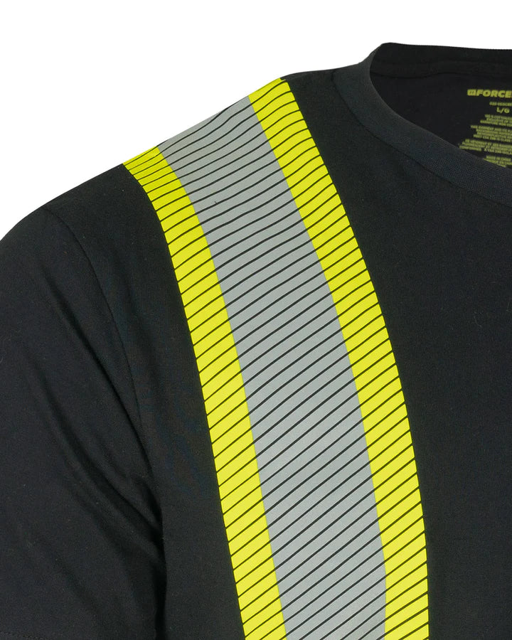 FORCEFIELD Short Sleeve Crew Neck Safety T-Shirt - High Visibility Work Shirt for Construction & Outdoor Jobs (Model 022 SEGCBE) - Ideal for Road Workers, Warehouse Staff & Emergency Responders
