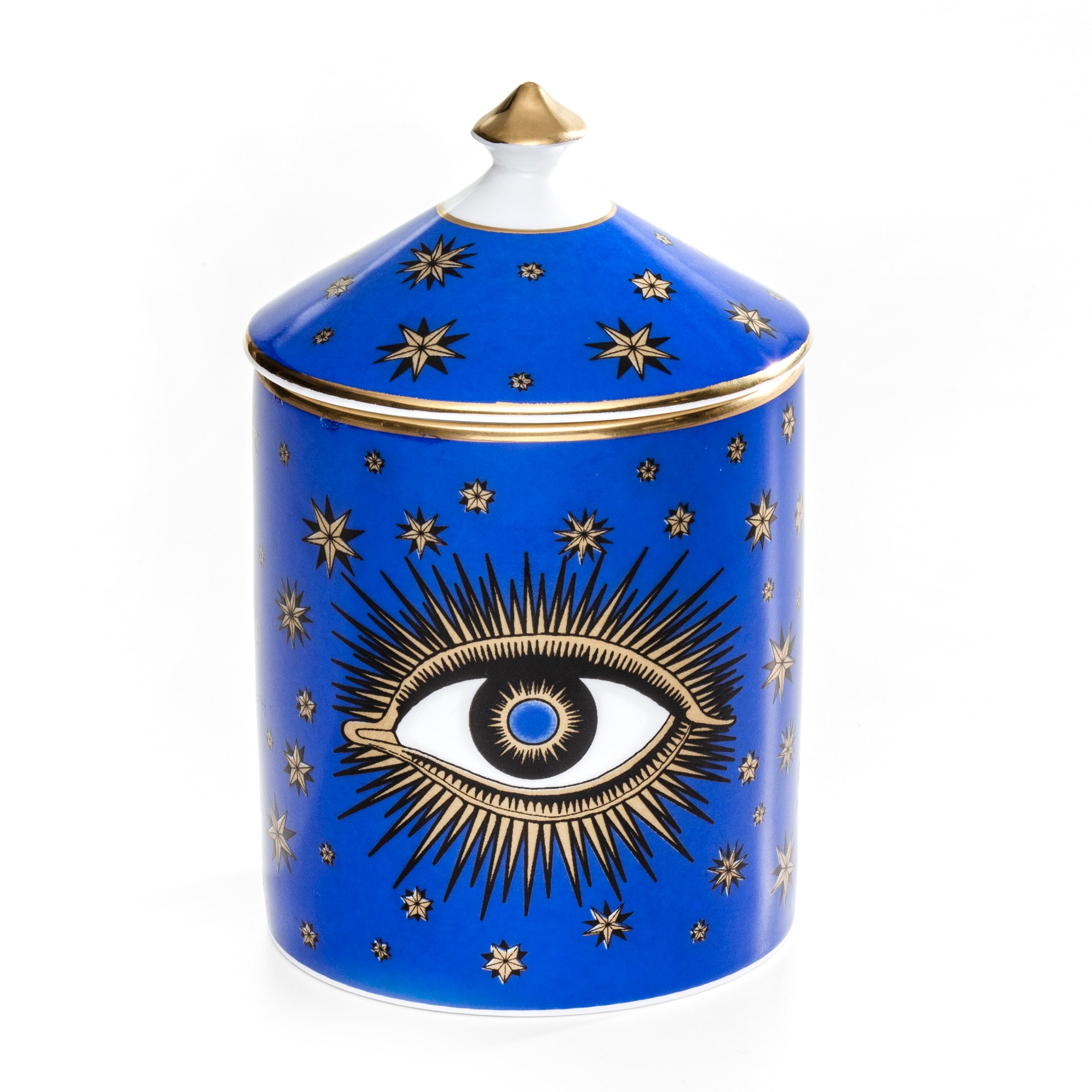 Evil Eye Lidded Candle - Protection & Good Luck Glass Jar Candle for Home Decor, Meditation, and Spiritual Cleansing