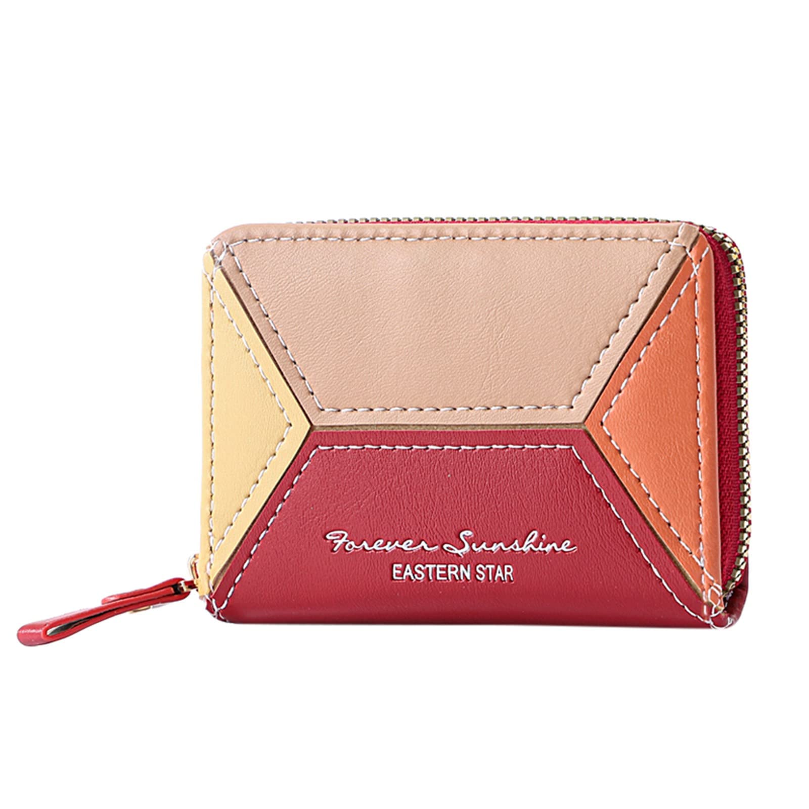Fashion Women's Zipper Coin Purse - Slim RFID Blocking Wallet with Multiple Card Slots & ID Window, Stylish Clutch Bag for Daily Use, Travel, and Night Out (Various Colors)