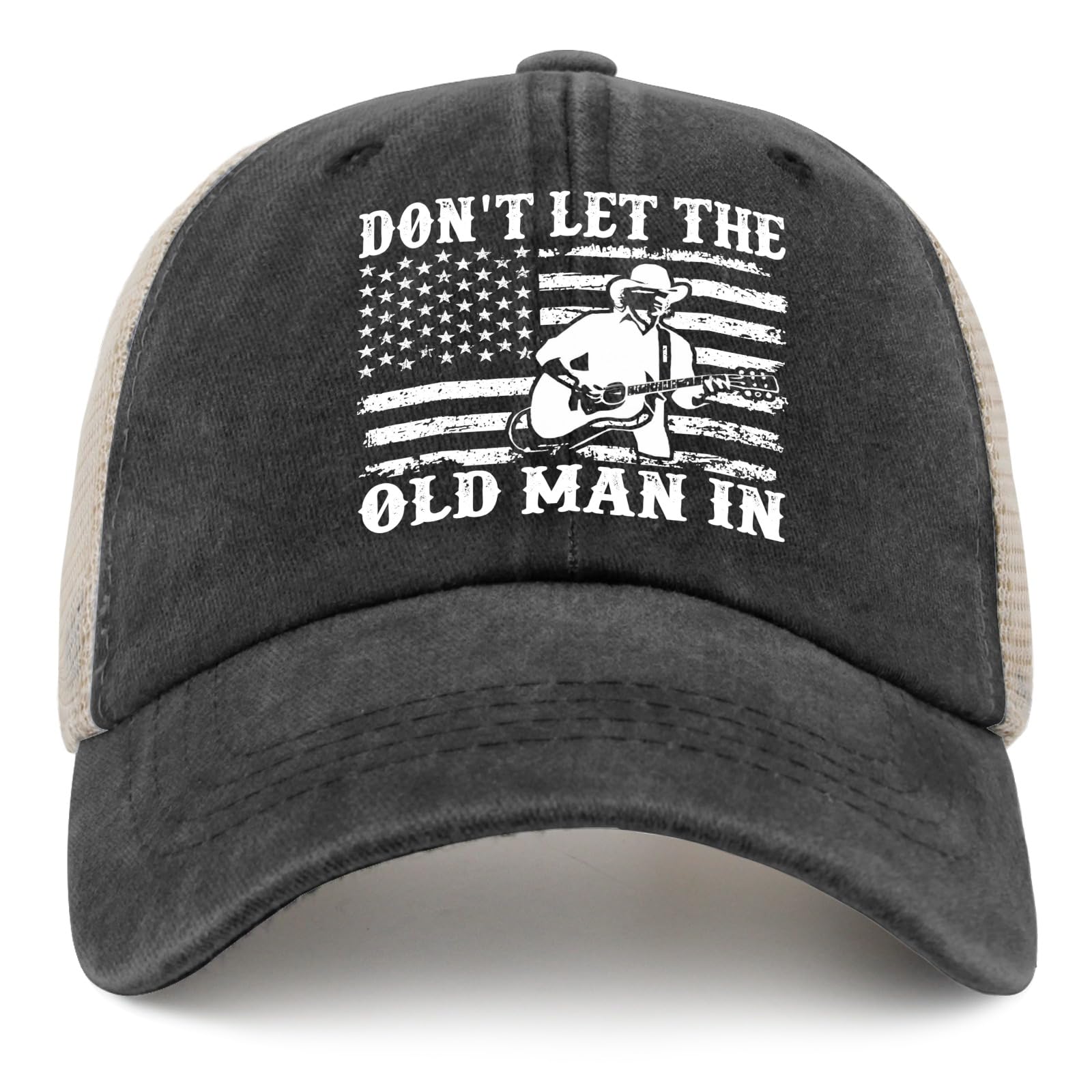 Vintage Trucker Hat for Men - Breathable Mesh Summer Cap with Adjustable Snapback - Perfect for Outdoor Activities, Hiking, and Casual Wear