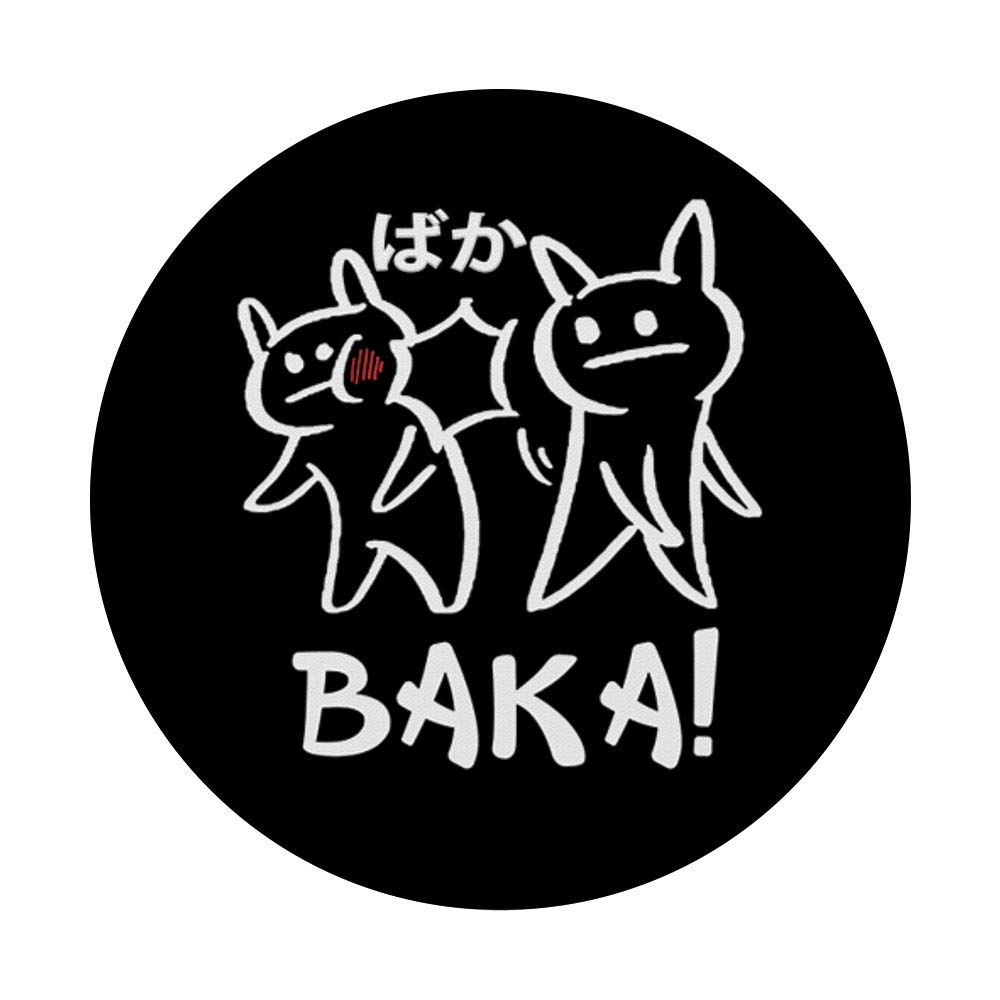 Funny Anime Otaku Manga Japanese Baka Rabbit Slap PopSockets Swappable Phone Grip - Perfect for Anime Fans, Manga Lovers & Pop Culture Enthusiasts | Great for Phones, Tablets & Everyday Use