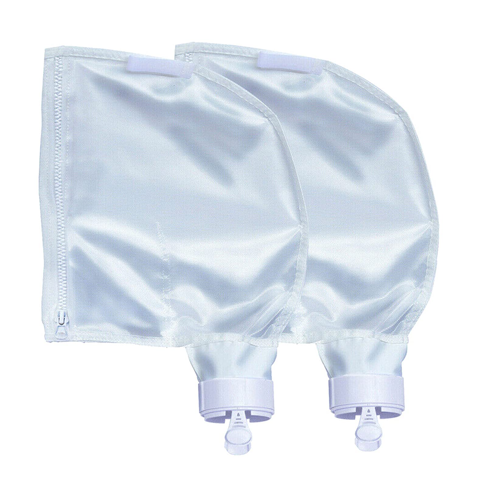 Yirepny 2-Pack White Nylon Mesh Pool Cleaner Replacement Bags - Compatible with Polaris 280 & 480 Pool Cleaners - Durable Zipper Closure for Easy Cleaning - Perfect for Pool Maintenance & Debris Collection